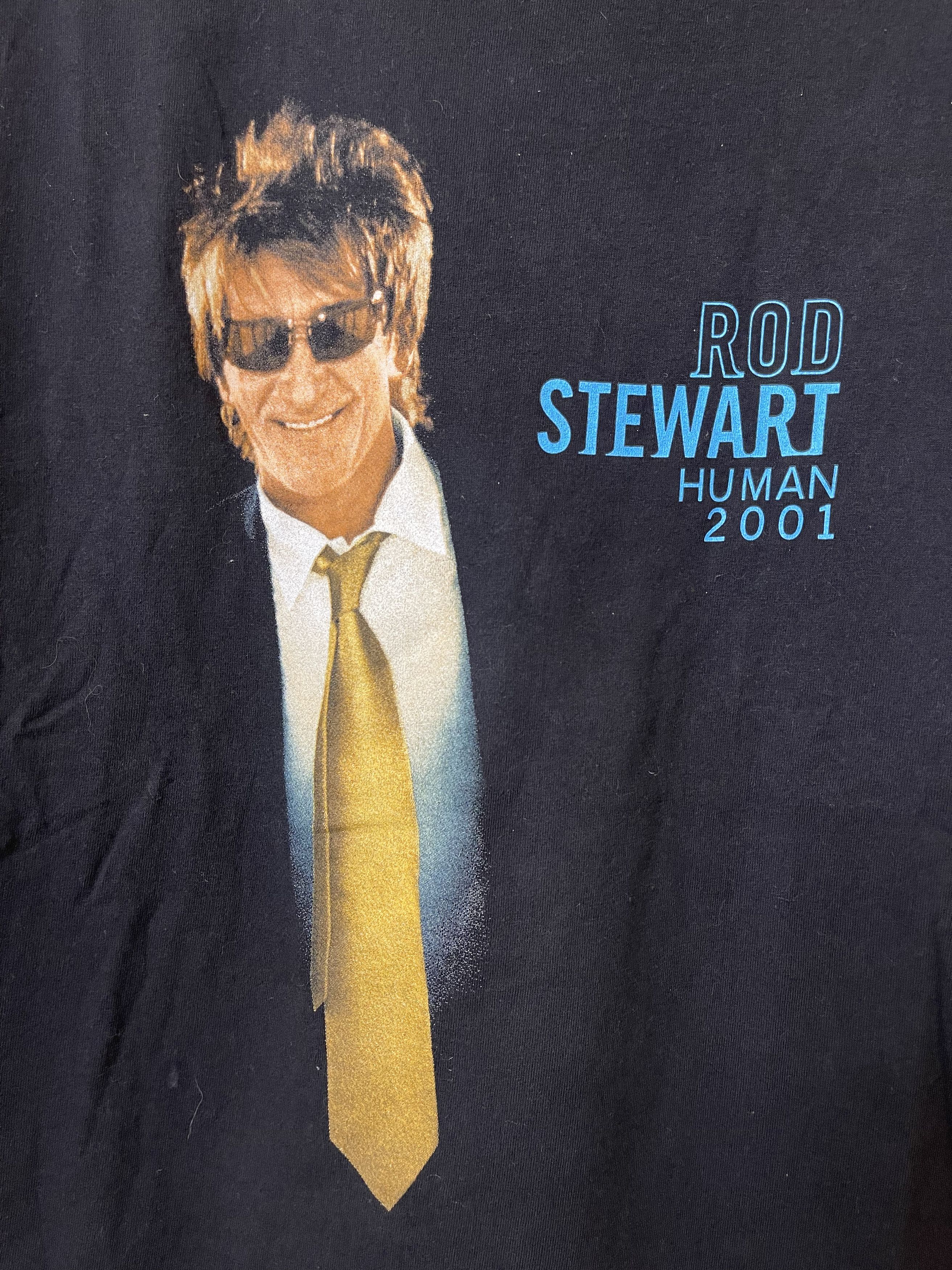 Band Tees × Vintage 2001 Rod Steward Human Tour Concert T-Shirt Size US L / EU 52-54 / 3 - 5 Thumbnail