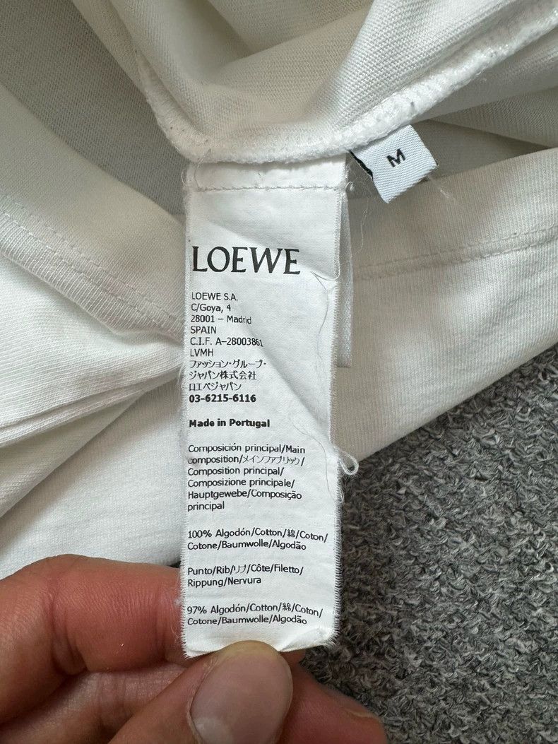 Loewe LOEWE White mosaic embroidered logo short sleeve T-shirt Size M / US 6-8 / IT 42-44 - 5 Thumbnail