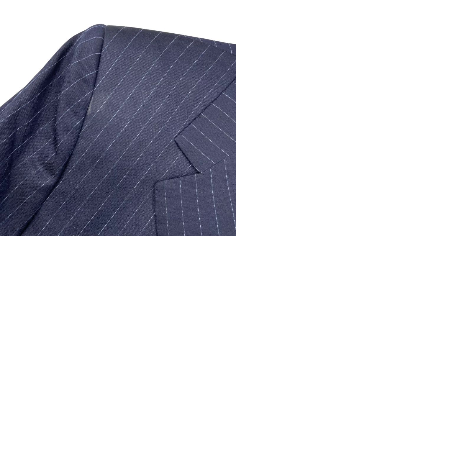Vintage VINTAGE Saint Andrews Blazer Navy Blue Stripe 2-Button Wool/Cashmere Italy 48R Mens Size 48R - 9 Thumbnail
