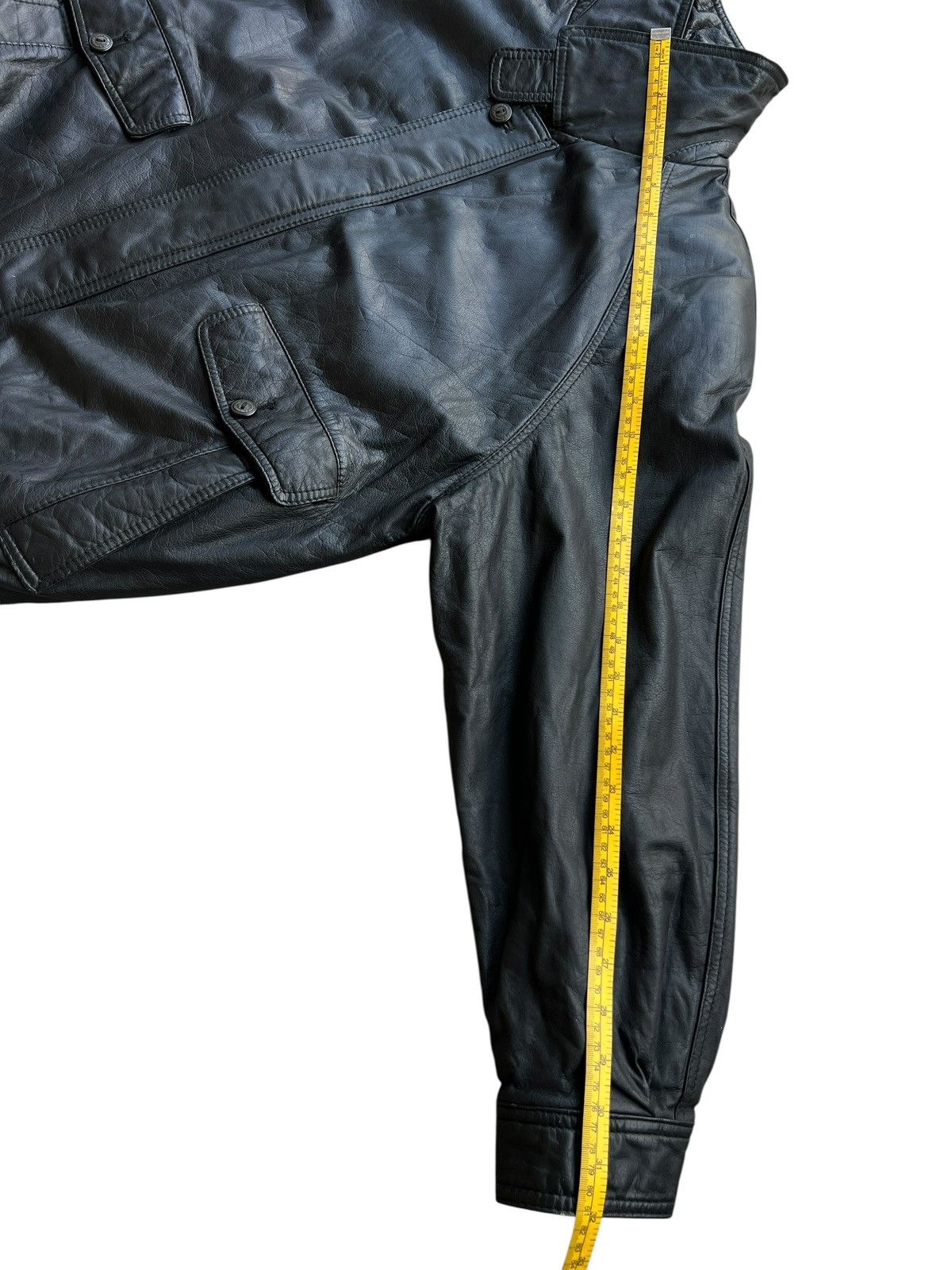 Vintage Vintage 90s Italian Mode A2 Black Flight Leather Jacket Size US M / EU 48-50 / 2 - 17 Thumbnail