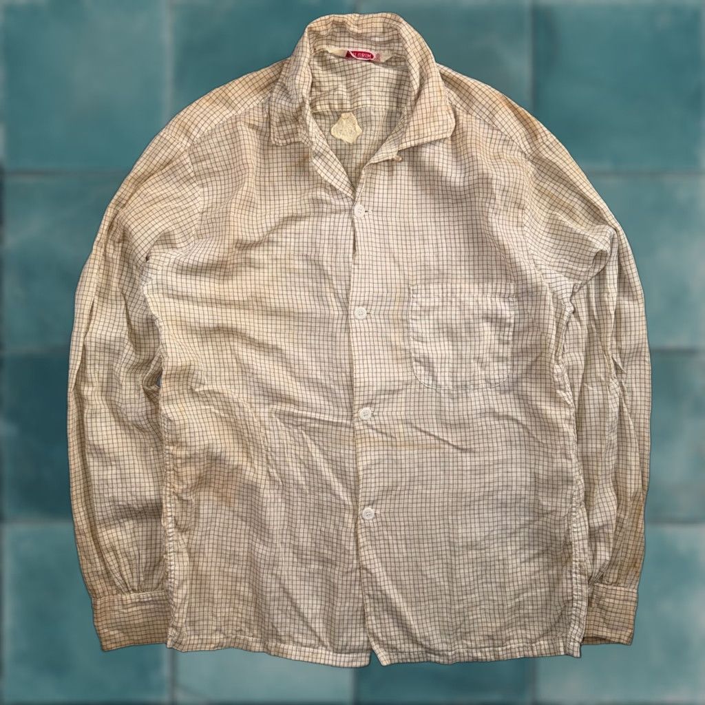 Vintage VTG Pilgrim 1950s Rockabilly Button Up Shirt Collared Collar Cotton White Size S Mens Regular Vintage Yes Bag? Size US S / EU 44-46 / 1 - 1 Thumbnail
