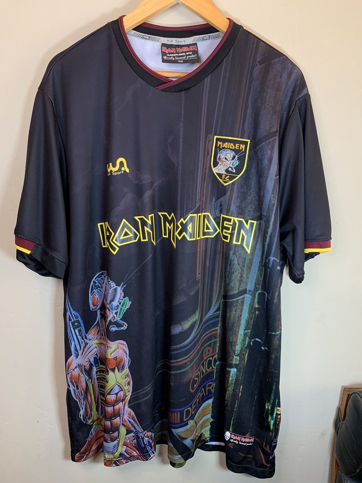Band Tees × Iron Maiden *RARE* Iron Maiden FC Somewhere In Time Euro Soccer Jersey Size US XL / EU 56 / 4 - 1 Thumbnail