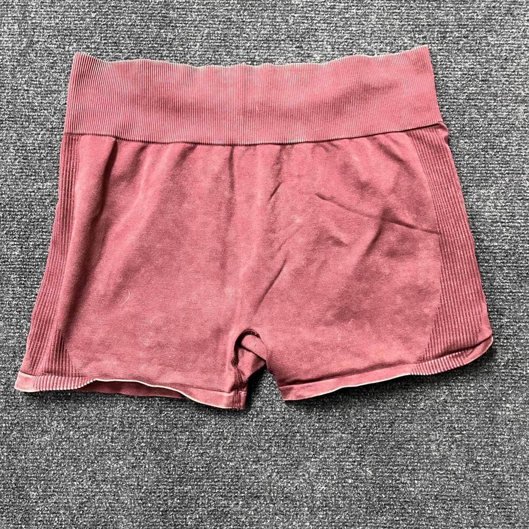 Pinko PINK Shorts Womens XS Pink Seamless High Rise Ribbed Athletic Yoga Lounge 3" Size 42" / US 20 - 2 Thumbnail