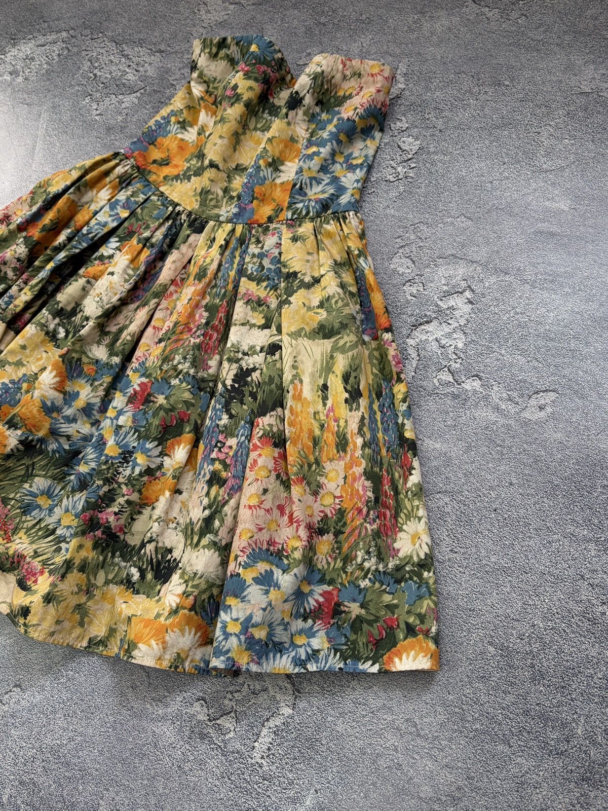 RED Valentino RED Valentino Floral Wildflower Strapless Pleated Dress 42 Size M / US 6-8 / IT 42-44 - 9 Thumbnail