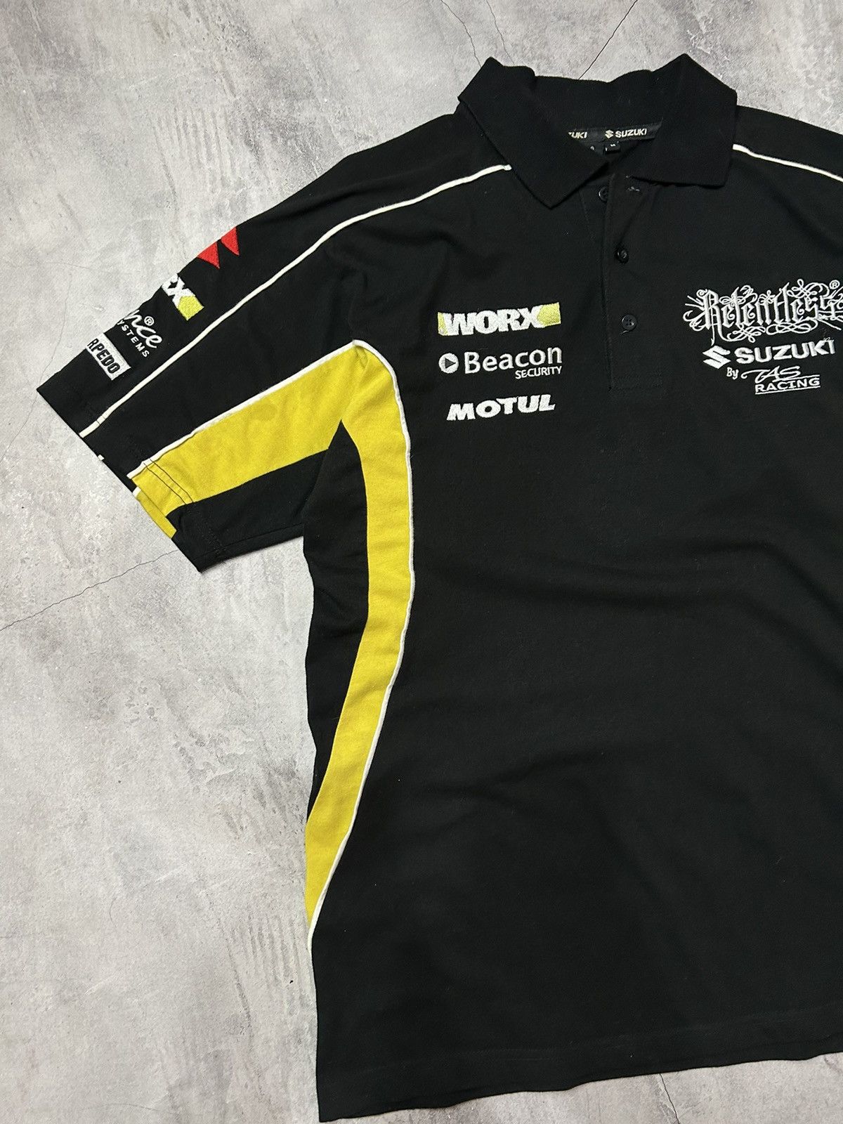 Vintage Vintage Racing Polo Shirt Suzuki Relentless y2k style Size US M / EU 48-50 / 2 - 3 Thumbnail
