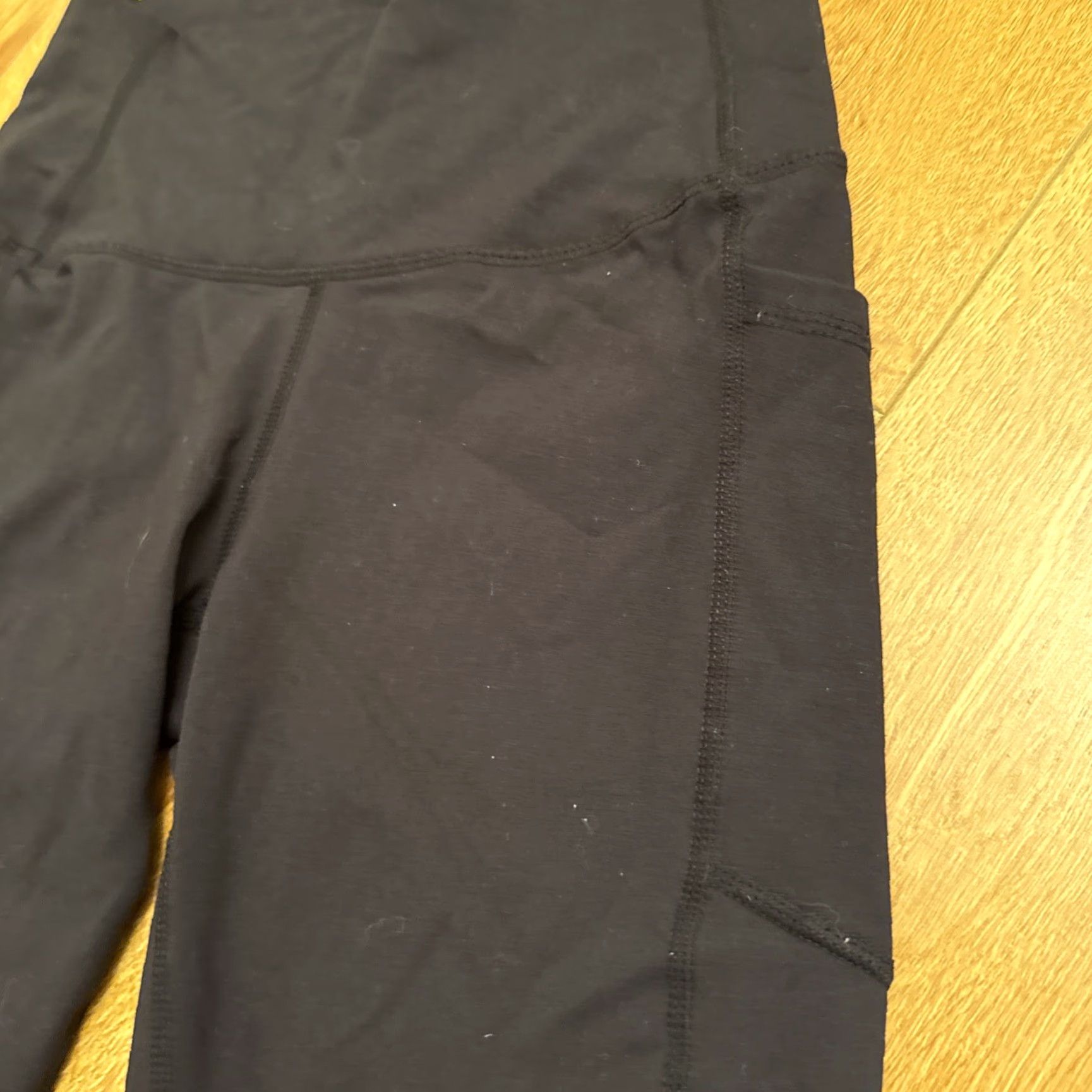 Vintage Buff Bunny Leggings Women's High-Waisted Compression Full Length Side Pockets Small Black Workout Gym Size 28" / US 6 / IT 42 - 3 Thumbnail