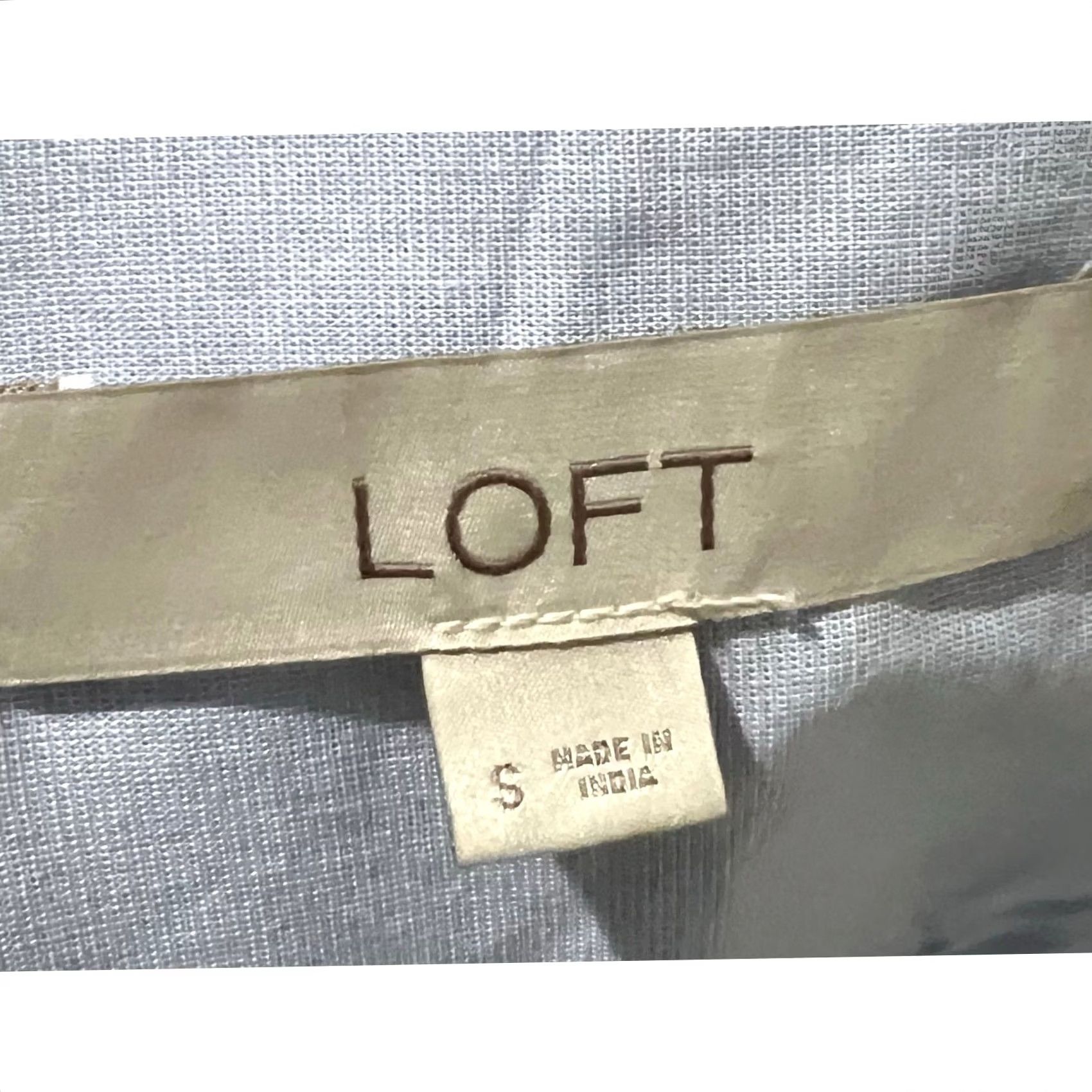 Ann Taylor LOFT Women’s Light Blue Button Down Shirt Clear Sequins Size S Long Sleeves Shirt Womens Party/Cocktail Formal Blue Size S / US 4 / IT 40 - 7 Thumbnail