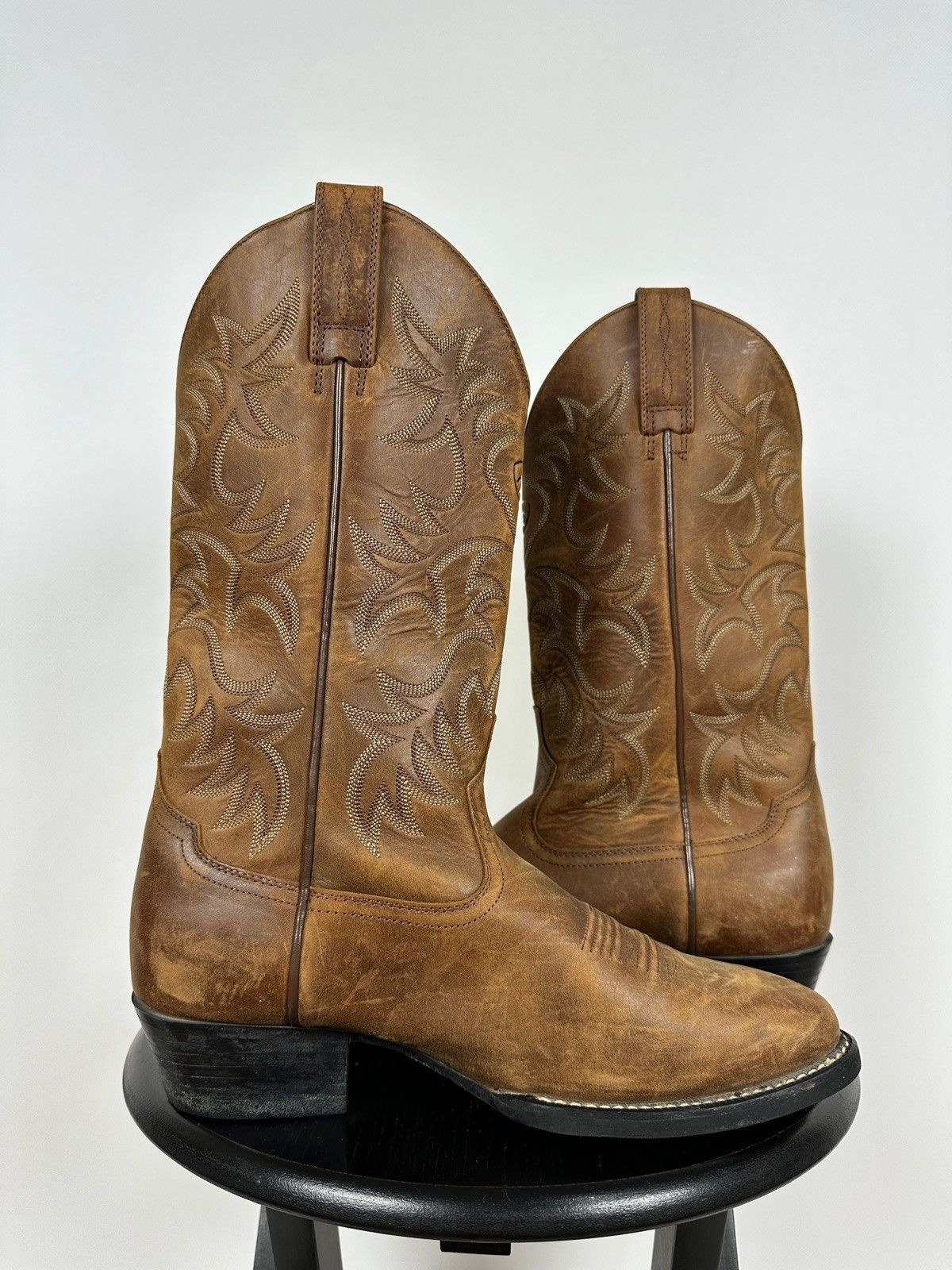 Ariat Ariat Brown Cowboy Western Leather Boots Size US 8.5 / EU 41-42 - 7 Thumbnail