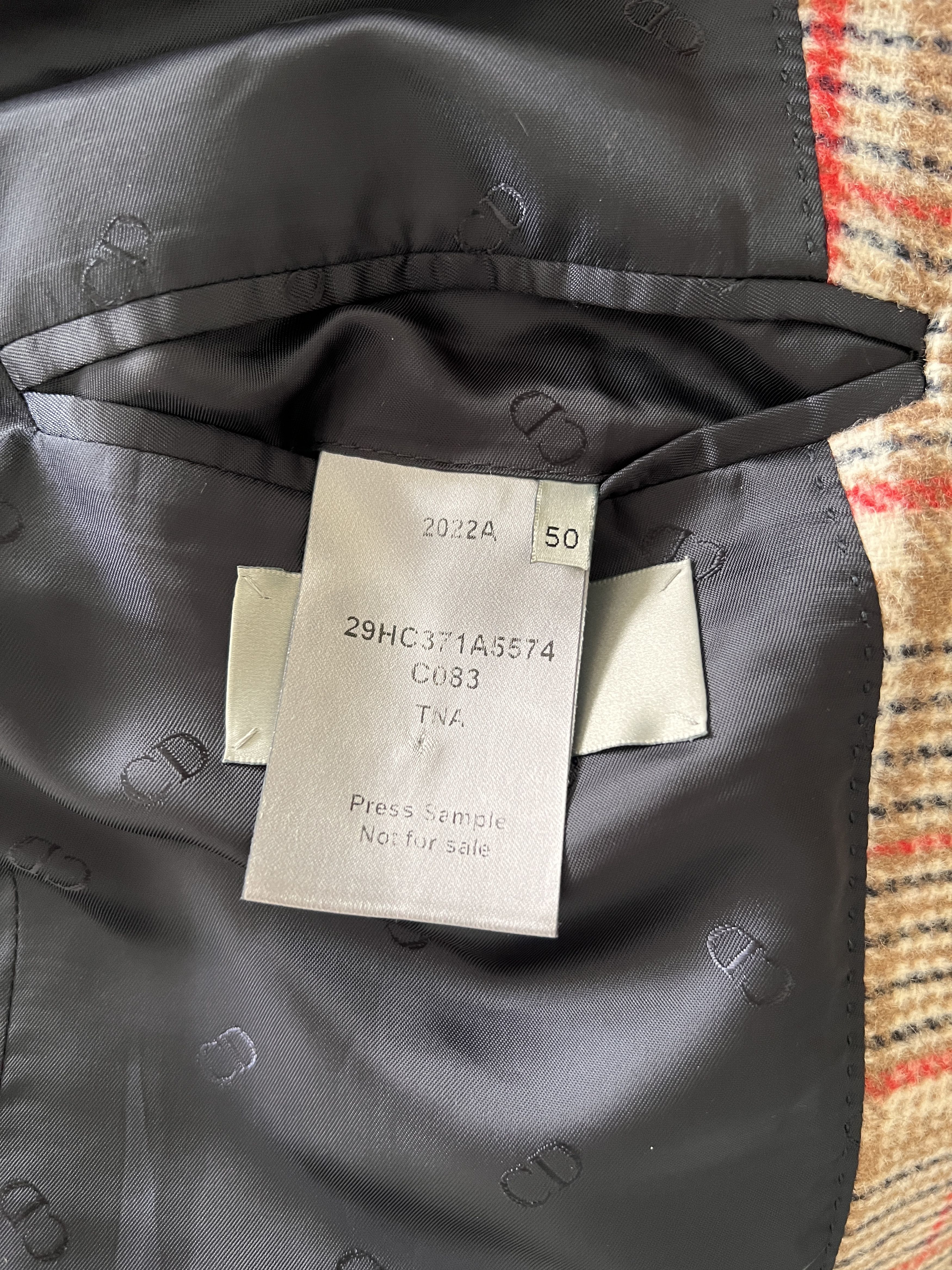 Dior Dior Men's Homme Tailored Check Checkered print wool coat. Size US M / EU 48-50 / 2 - 15 Thumbnail