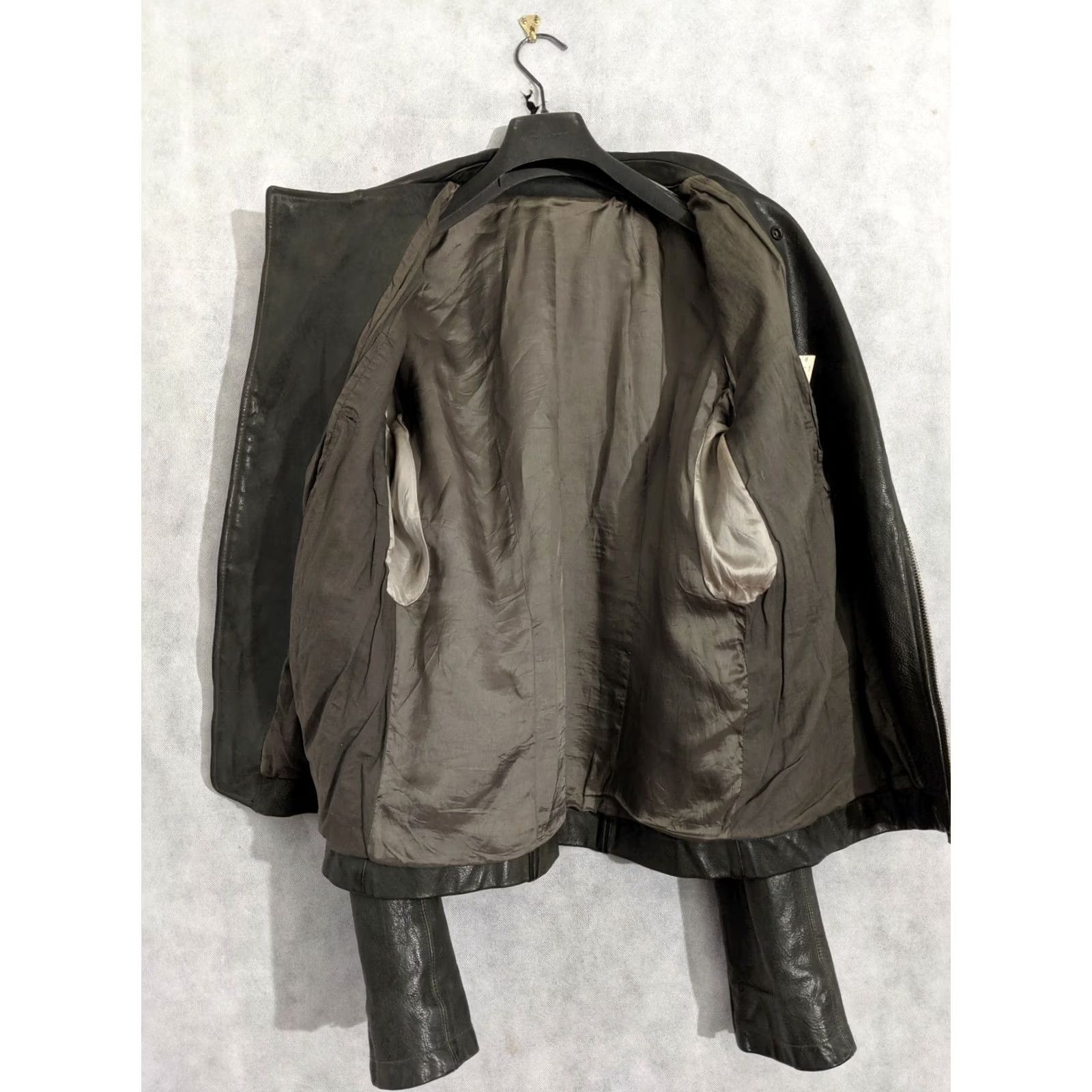 Rick Owens Rick Owens Stooges Archival Early Heavy Leather Moto Punk Jacket - Medium - Gray - Motorcycle Size US M / EU 48-50 / 2 - 4 Thumbnail