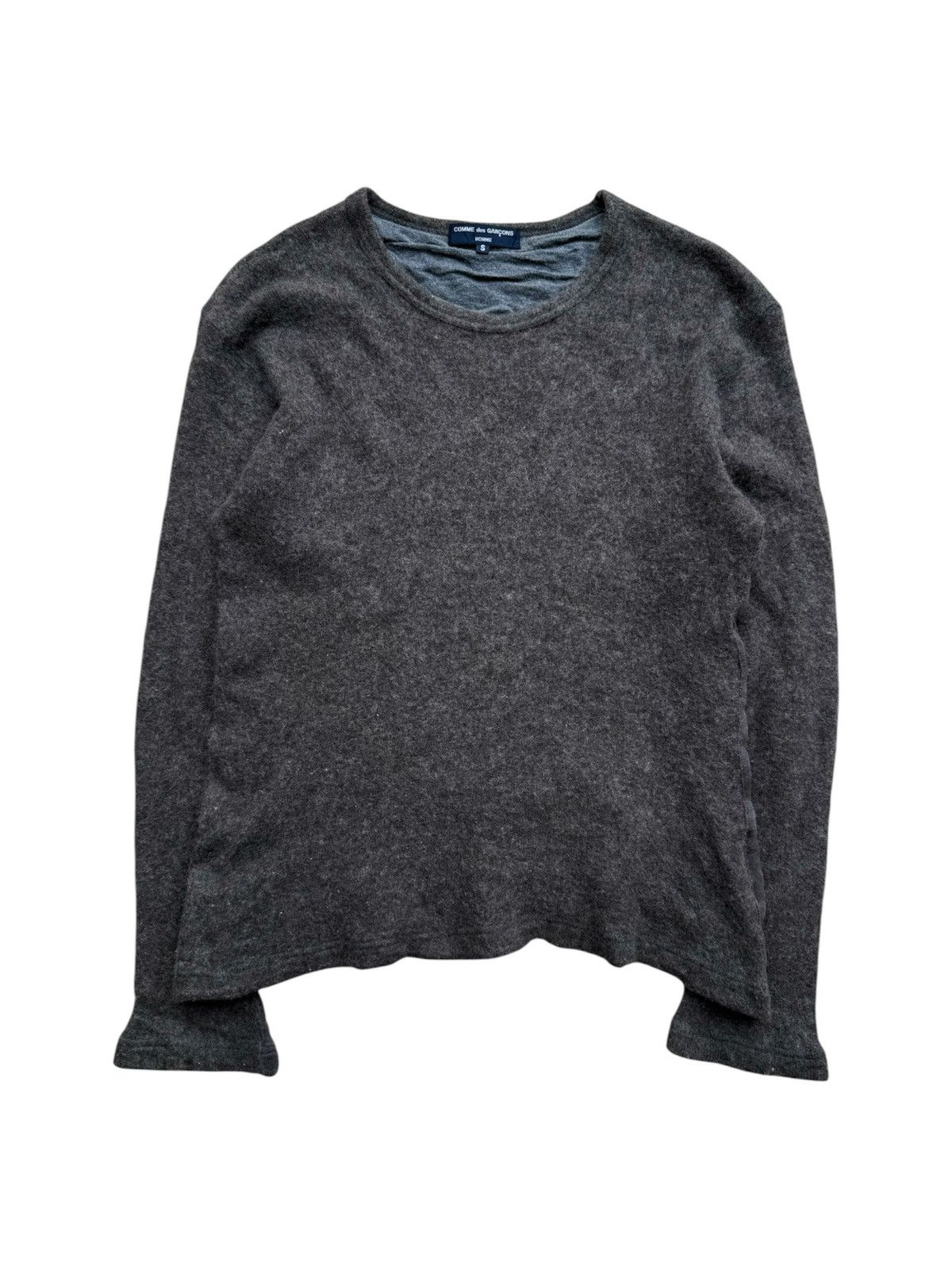 Comme des Garcons Homme AD2009 CDG HOMME Wool Short Mohair Crop/Boxy Shirt Size US S / EU 44-46 / 1 - 1 Thumbnail