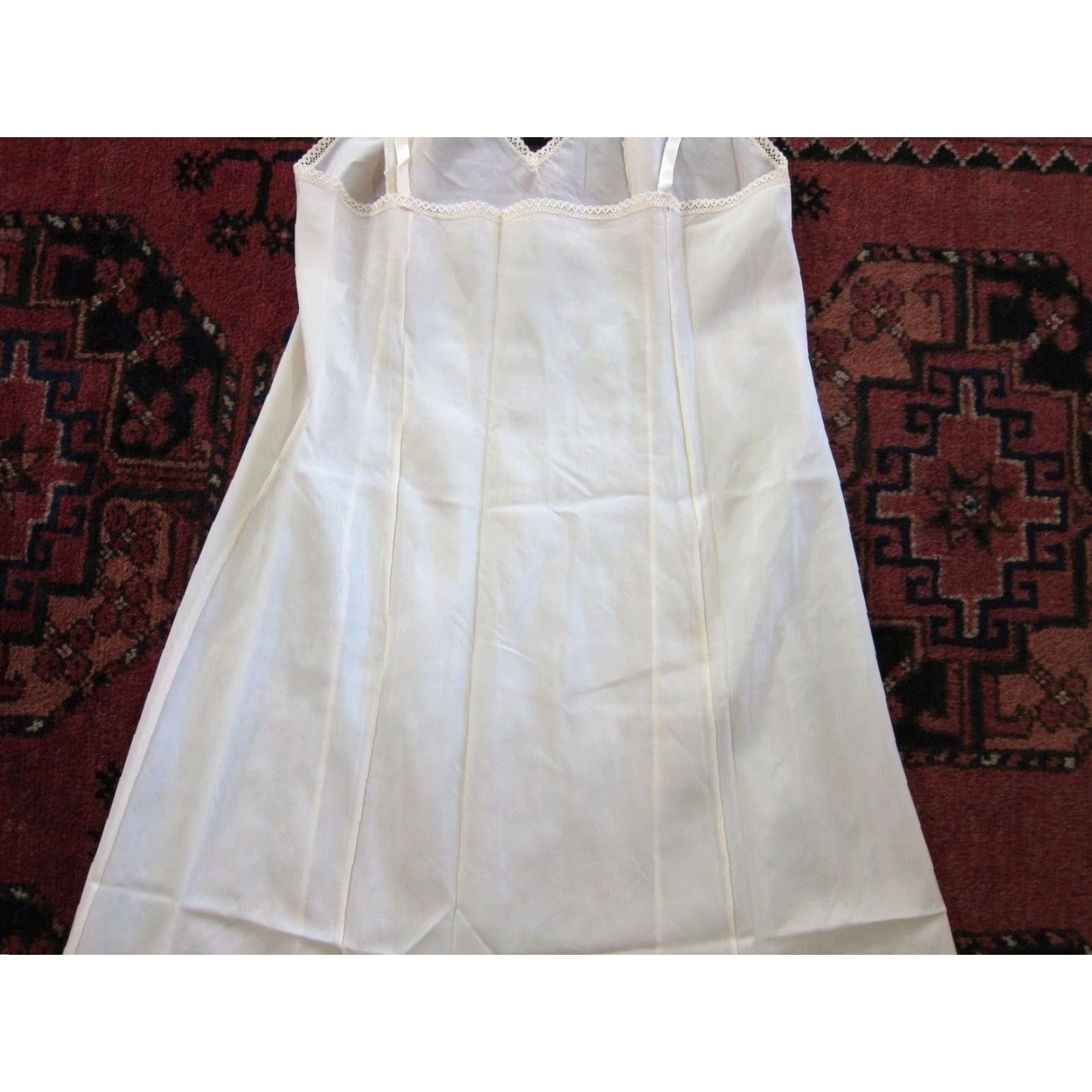 Vintage Vintage Barbizon Ivory Lace Spaghetti Strap Long Slip Nightgown Dress 36 Medium Size M / US 6-8 / IT 42-44 - 7 Thumbnail