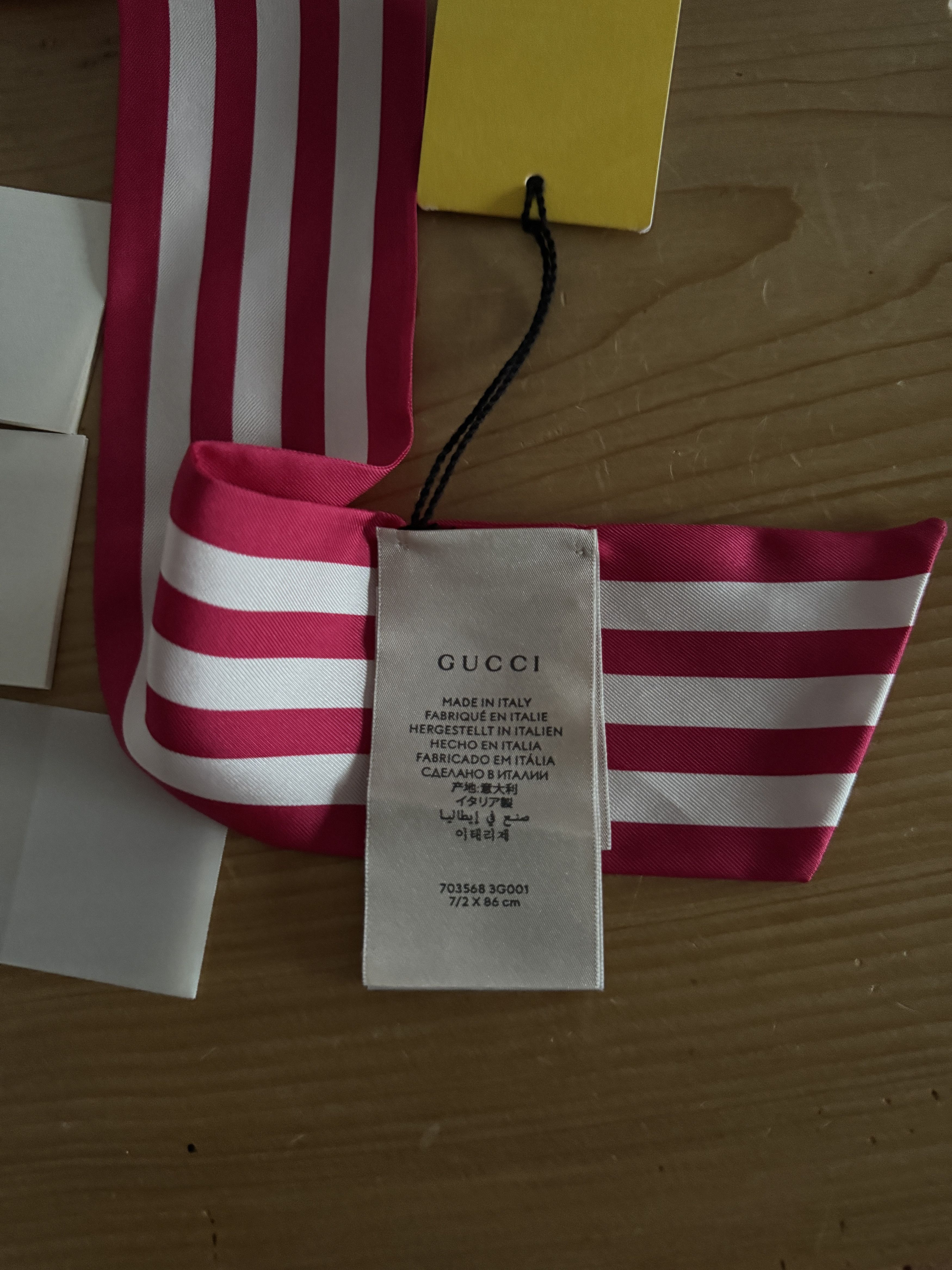 Adidas × Gucci Silk Twilly Scarf Size ONE SIZE - 8 Thumbnail