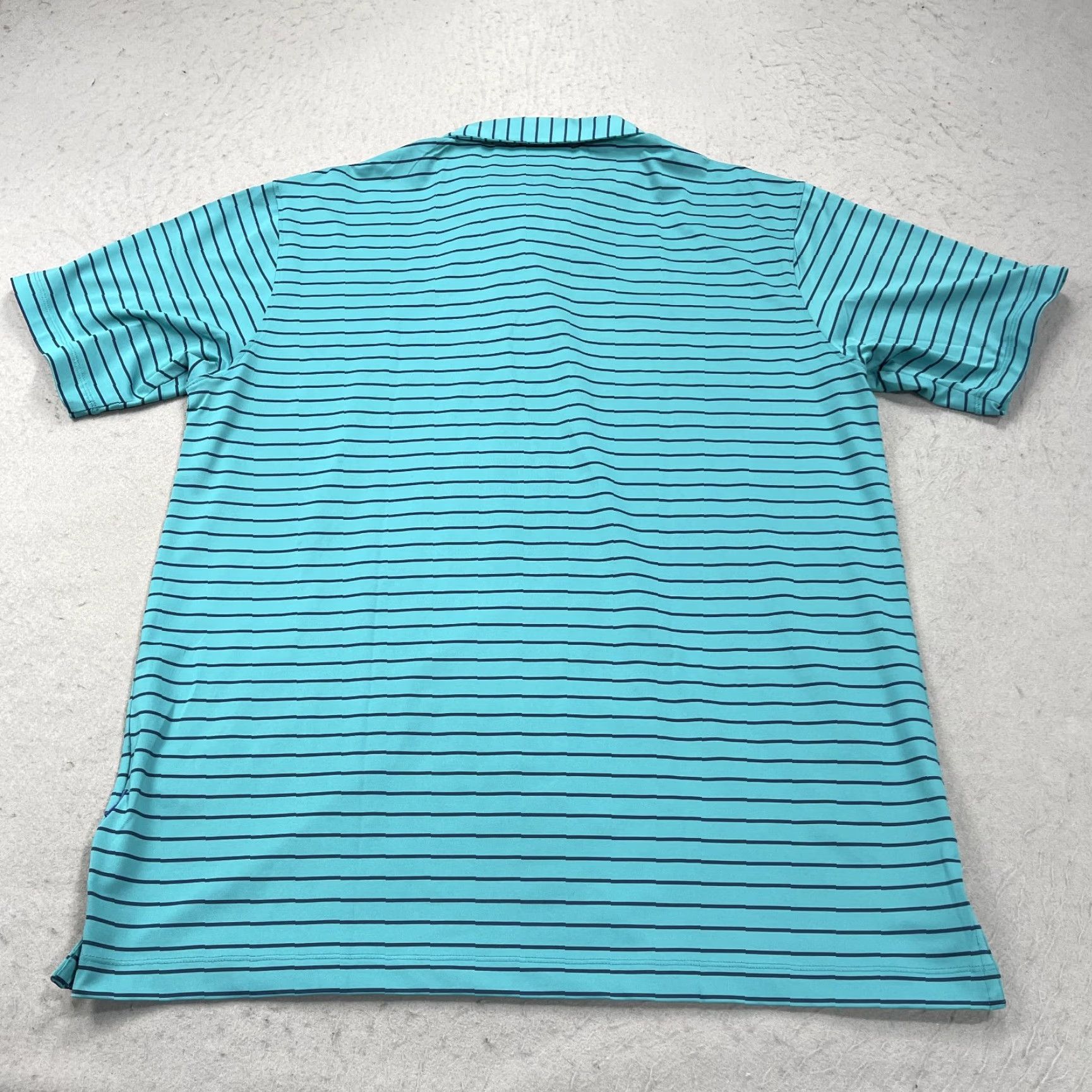 Vintage Devereux Polo Shirt Mens L Blue Striped Golf Performance All Seasons Easy Care Logo Vintage: No Course Logos Size US L / EU 52-54 / 3 - 5 Thumbnail