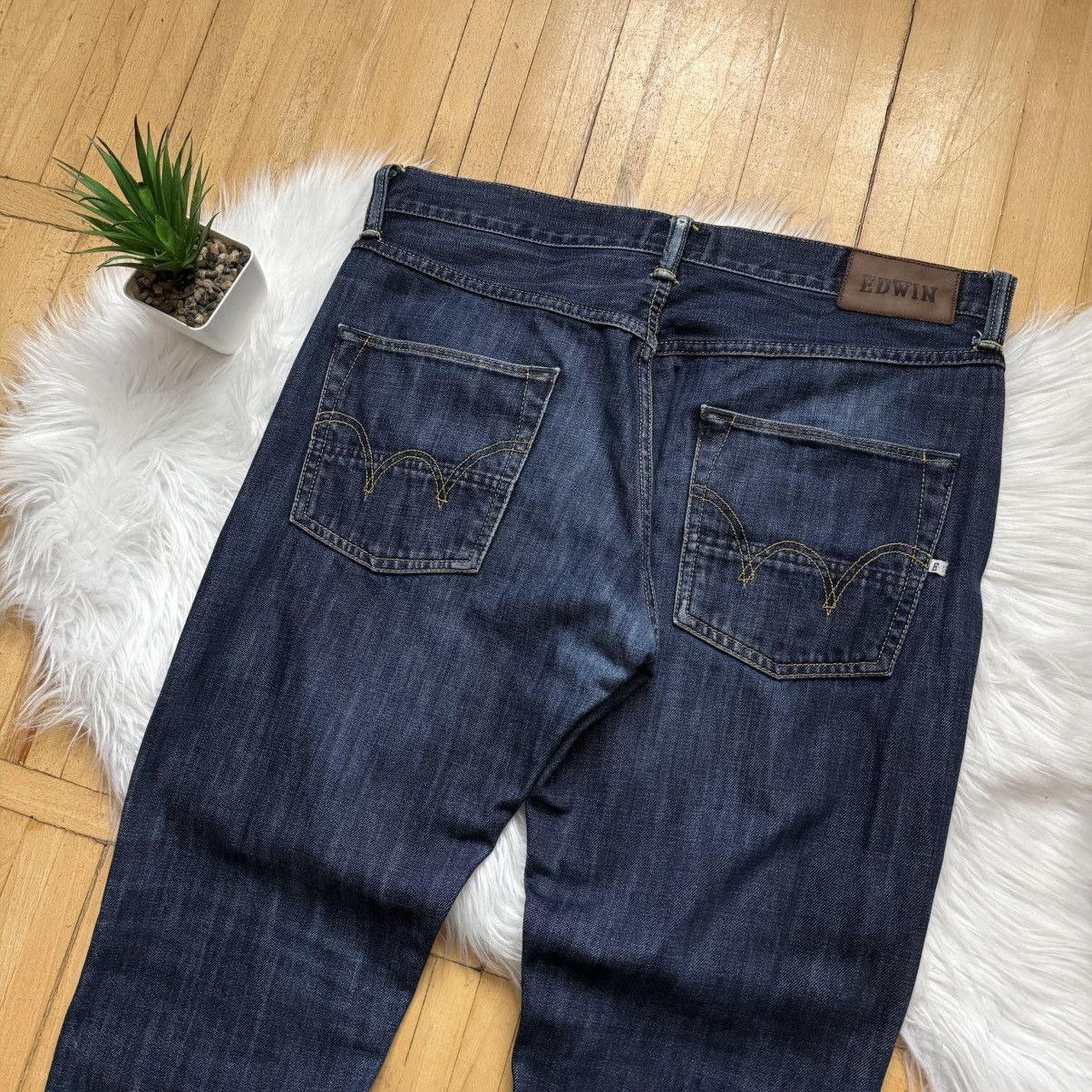 Edwin 📌 Vintage Edwin Japanese Washed Y2K Regular Jeans Size US 34 / EU 50 - 3 Thumbnail