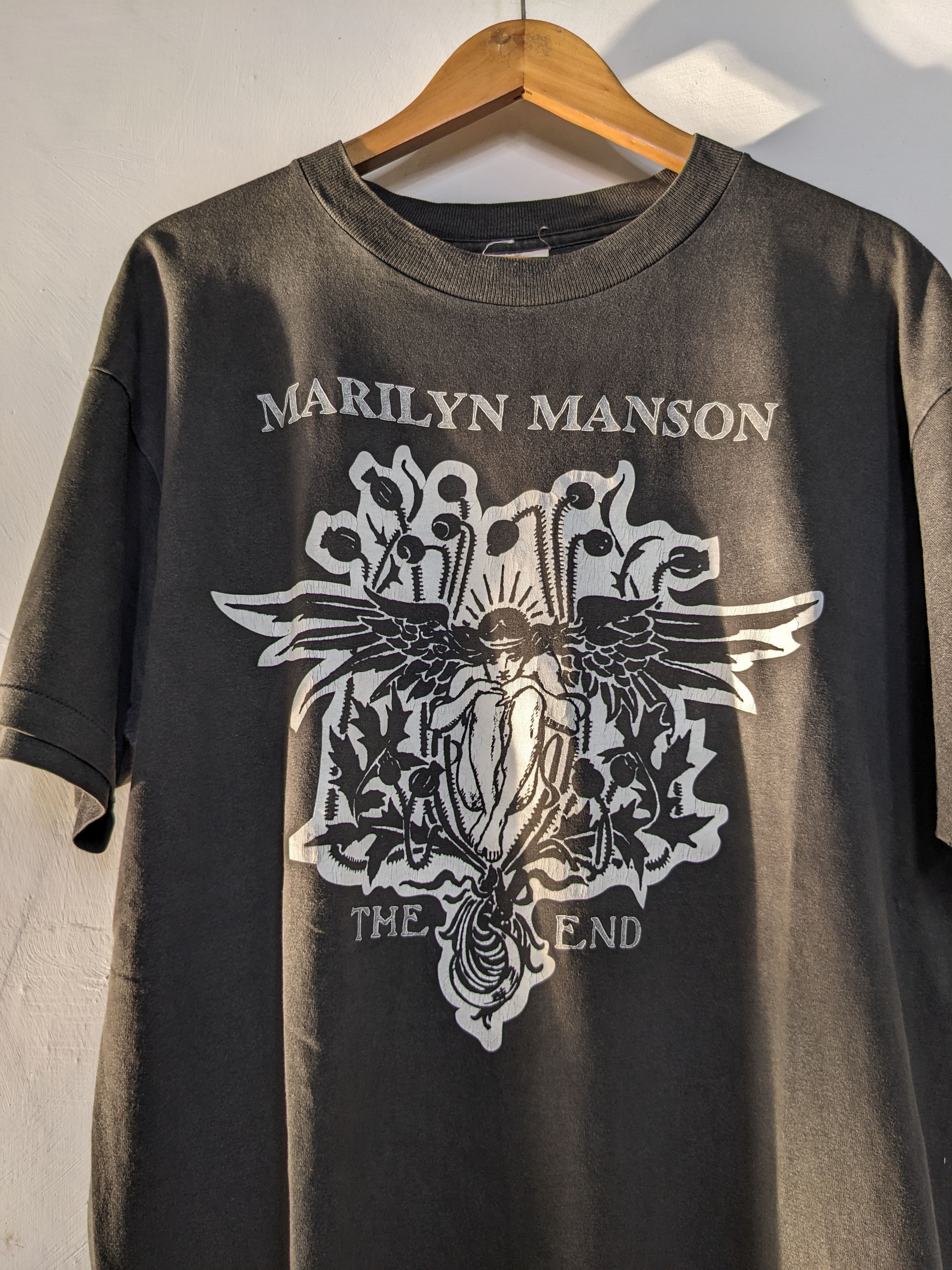 image of Vintage Marilyn Manson Antichrist Superstar "the End" Tshirt in Black, Men's (Size Large)