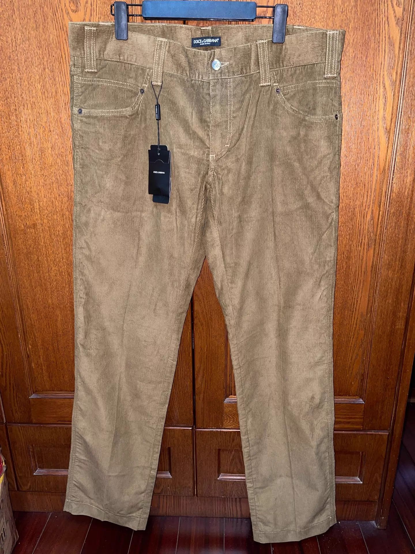 Dolce & Gabbana DG Corduroy Low-Rise Straight Jeans 54 Size US 38 / EU 54 - 1 Thumbnail