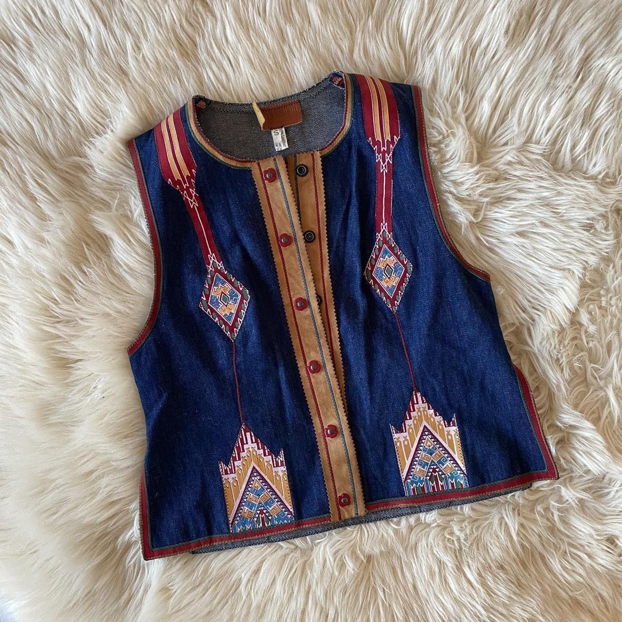 Roberto Cavalli 70s vintage Roberto Cavalli Americana style denim vest Size S / US 4 / IT 40 - 1 Thumbnail