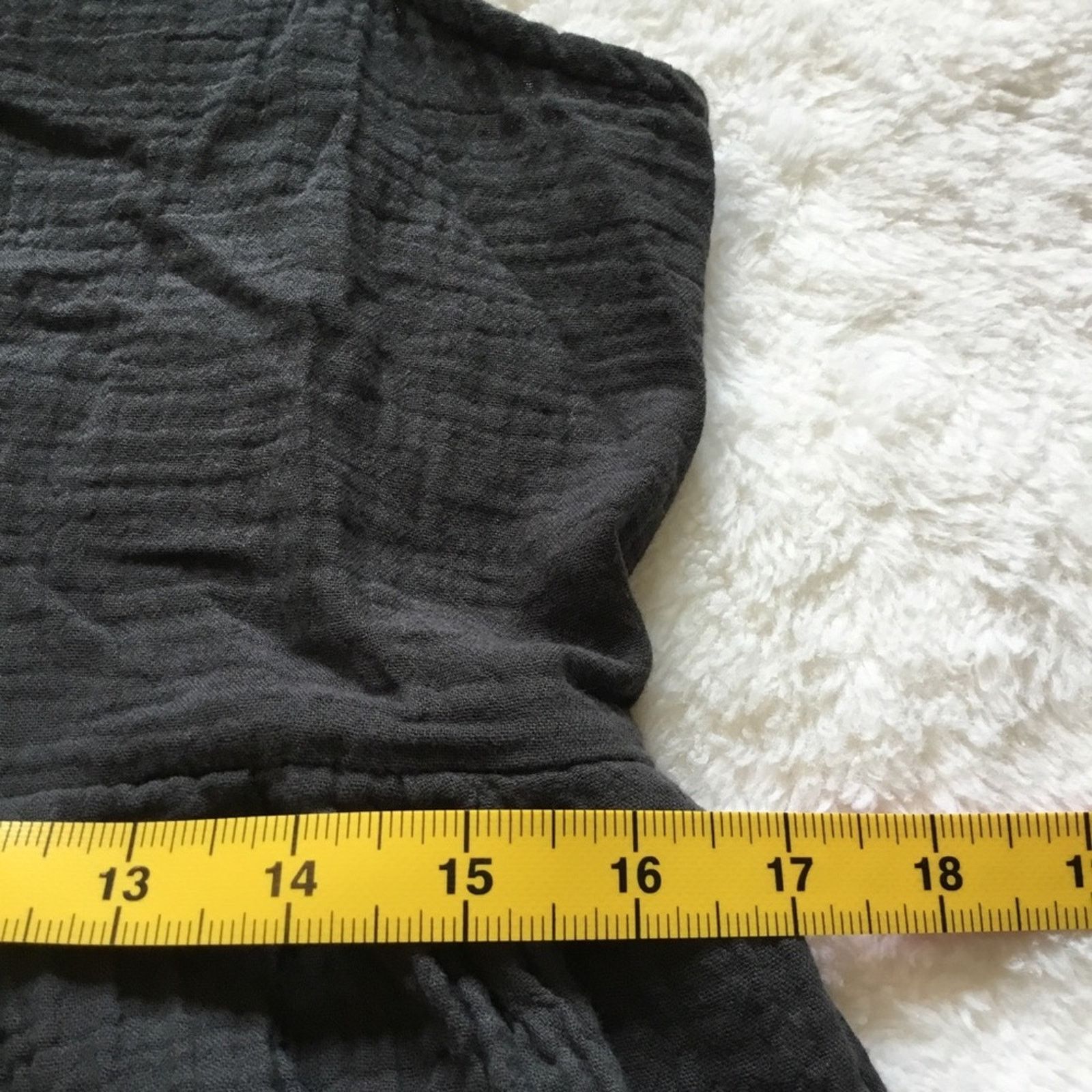 Other UpWest Dark Gray Sleeveless Button-Front Gauze Mini Dress Size M / US 6-8 / IT 42-44 - 14 Thumbnail
