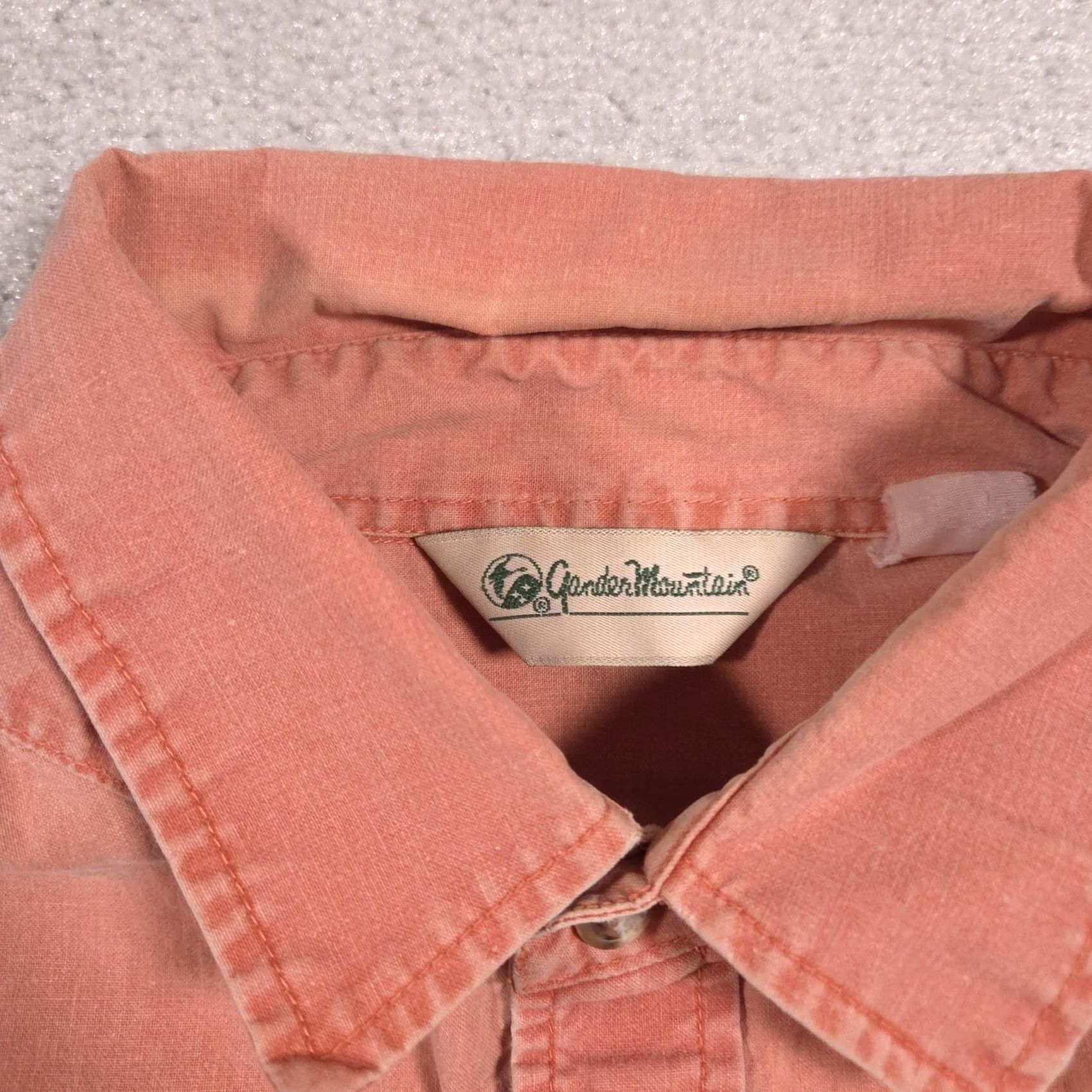 Vintage Gander Mountain Shirt Mens 2XL Orange Solid Button Front Long Sleeve Outdoor Size US XXL / EU 58 / 5 - 5 Thumbnail