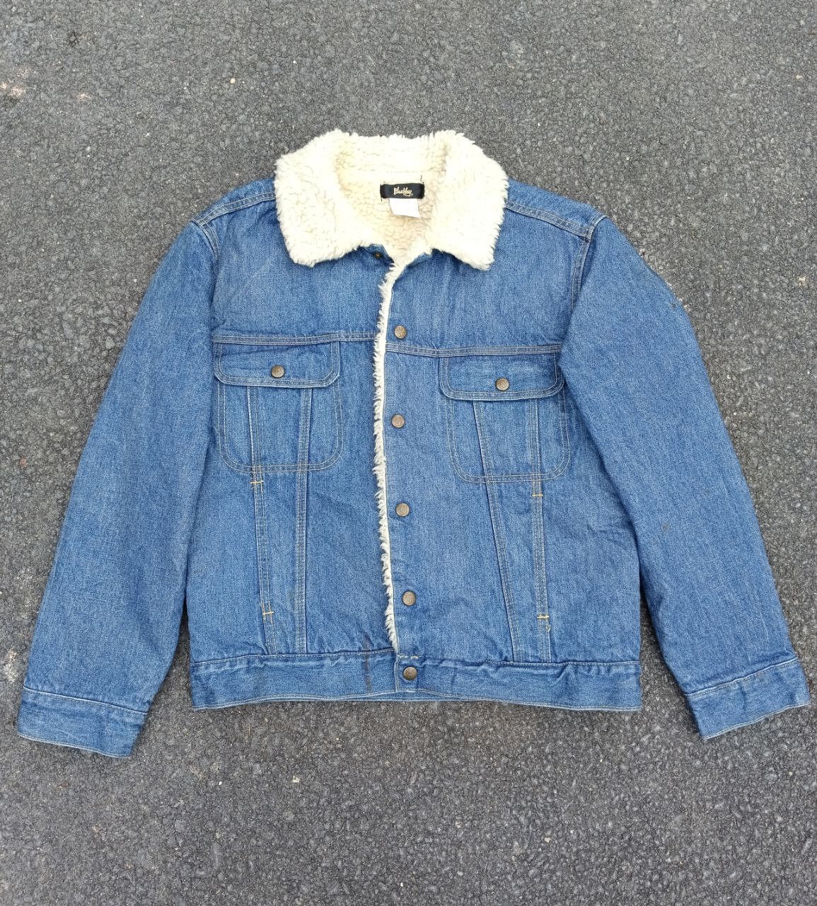 Vintage BLUEWAY SHERPA DENIM JACKET Size US M / EU 48-50 / 2 - 3 Thumbnail