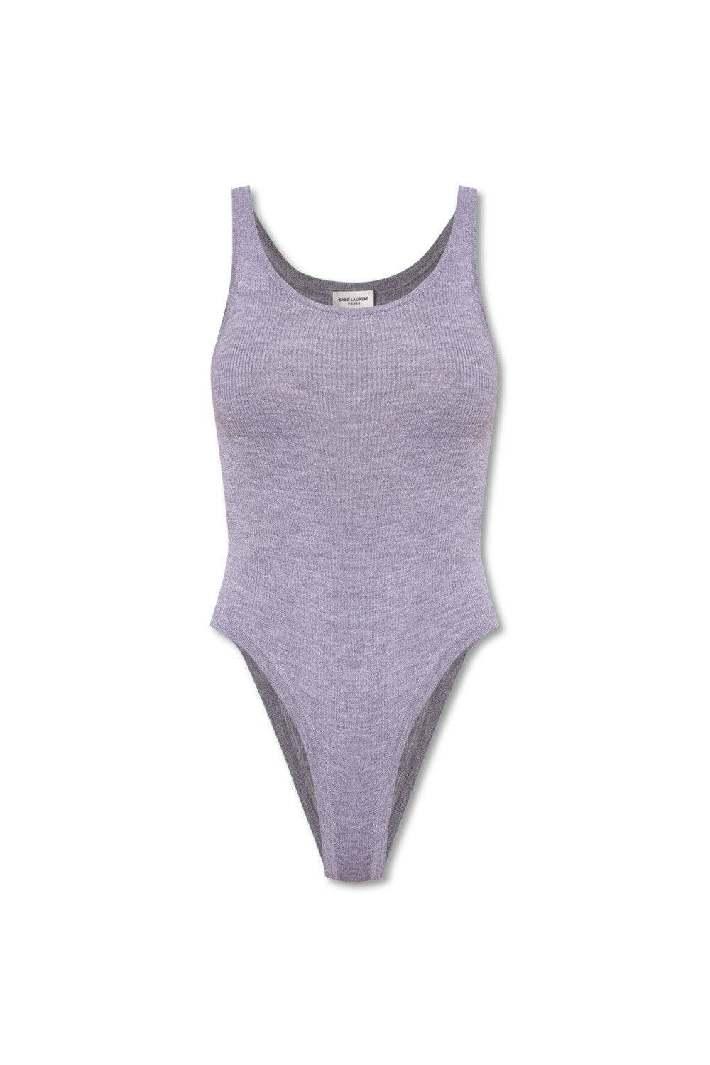 Saint Laurent Paris o1s1wg110924 Body Tank Top Cachemire Laine Gris Chine Purple Size XL / US 12-14 / IT 48-50 - 1 Thumbnail