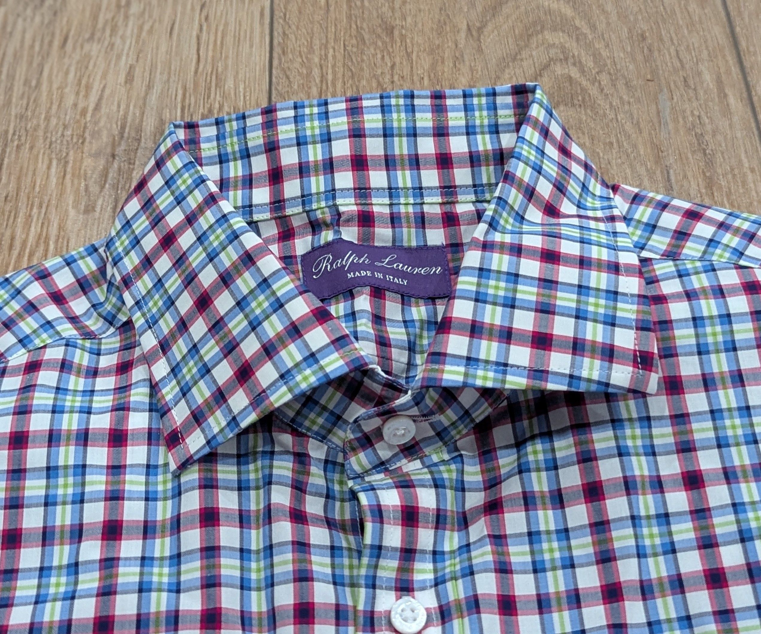 Ralph Lauren Purple Label Ralph Lauren Purple Label Plaid Button Up Shirt Purple M Size US M / EU 48-50 / 2 - 2 Thumbnail