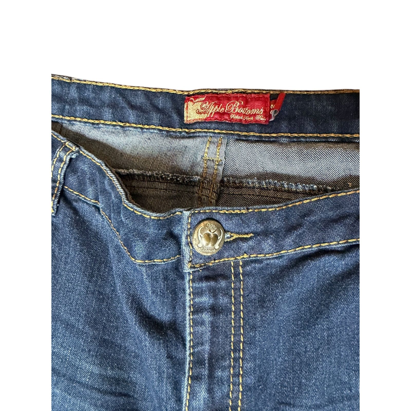 Apple × Vintage Vintage Y2k Apple Bottoms Embroidered Jeans Plus Size 22 Size 22" - 5 Thumbnail