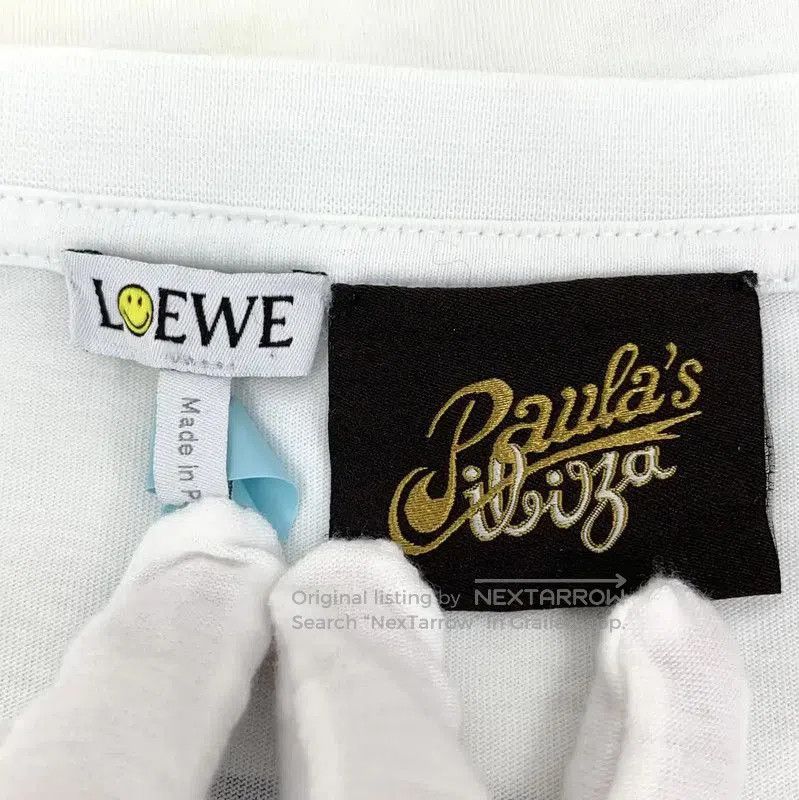 Loewe Loewe White Smiley Face T-Shirt . Size L / US 10 / IT 46 - 5 Thumbnail