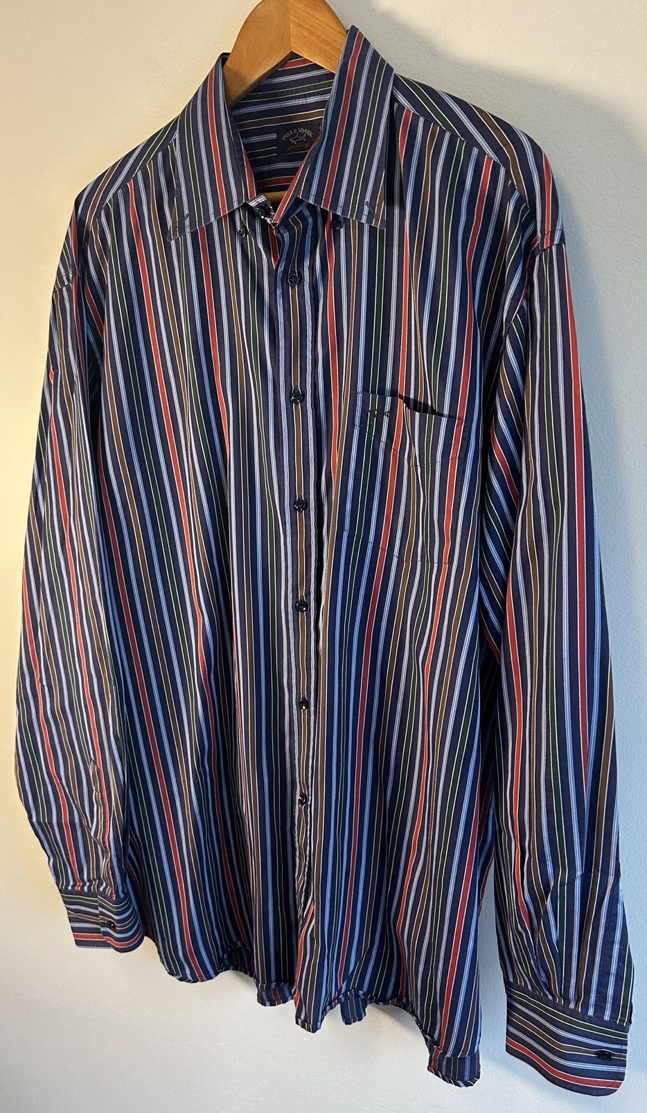 Paul & Shark Paul & Shark Yachting Multicolored Stripes Button Down Shirt Size 46R - 3 Thumbnail