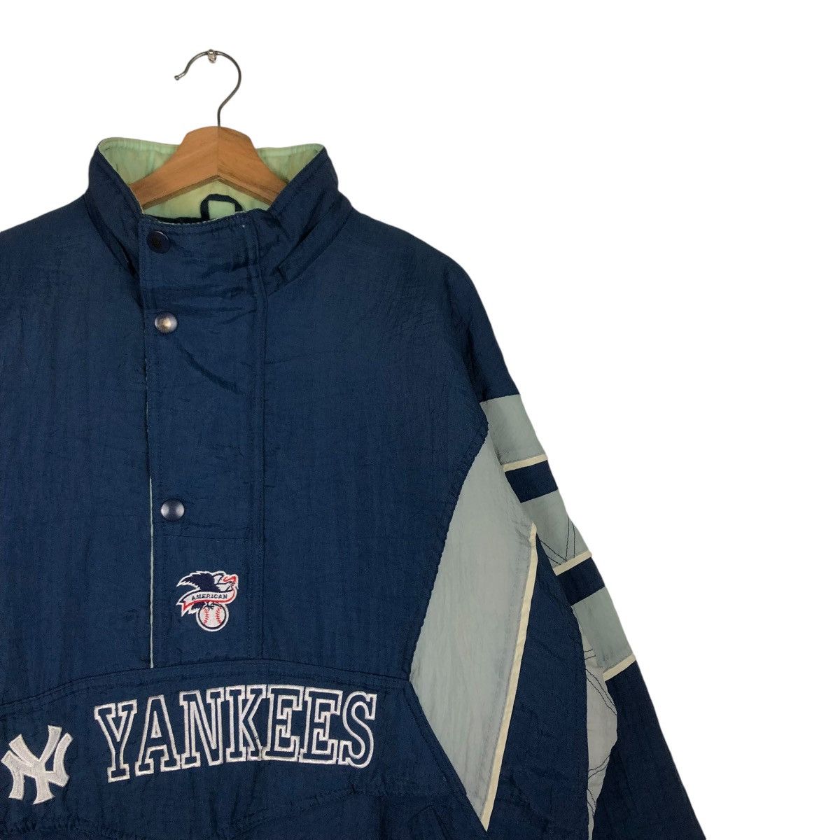 New York Yankees 🔥VINTAGE BOMBER JACKET SPORTSWEAR STARTER NEW YORK YANKEES Size US L / EU 52-54 / 3 - 8 Thumbnail