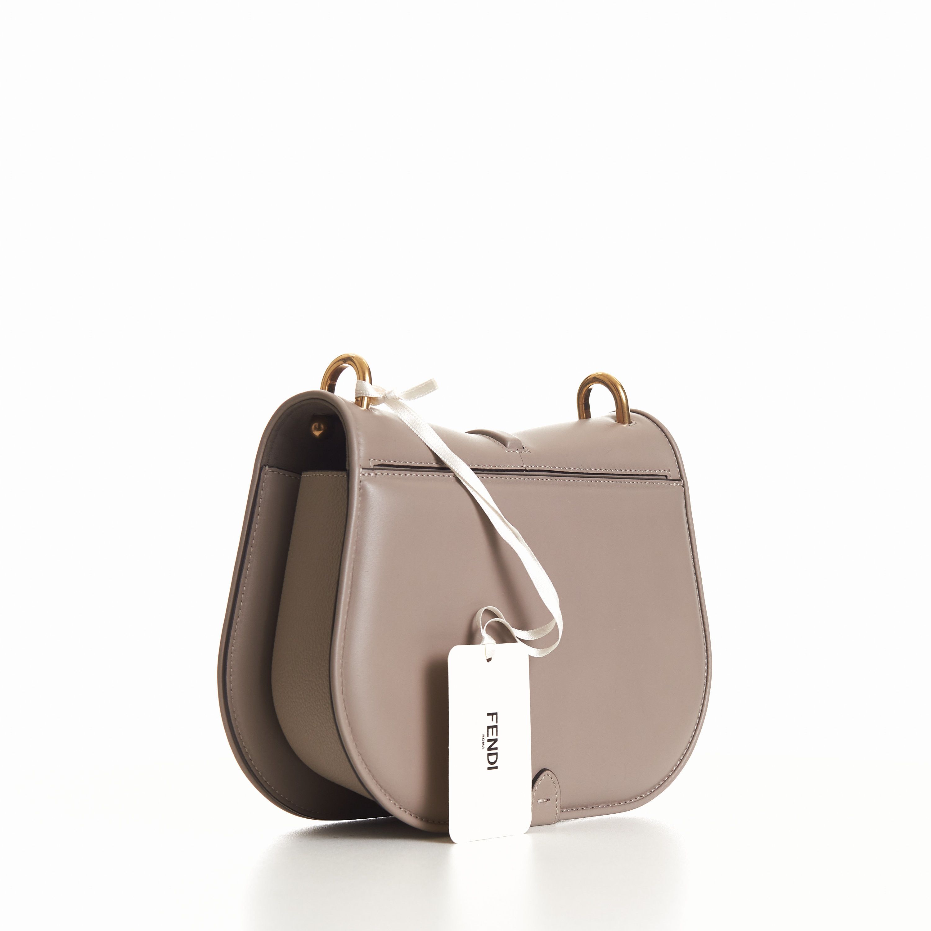 Fendi C’mon Medium Dove-Gray Smooth Full-grain Leather Bag Size ONE SIZE - 6 Thumbnail