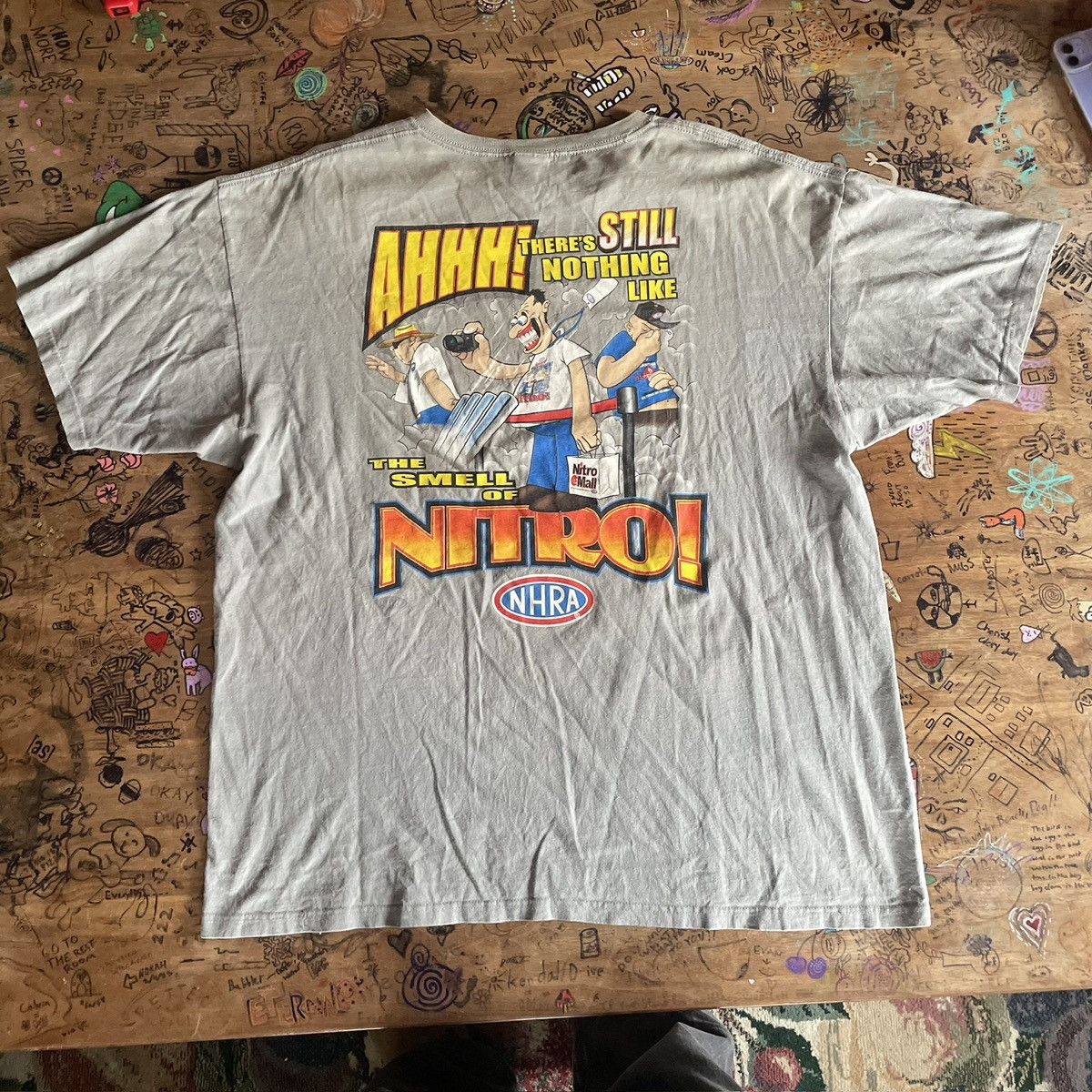 Anvil × Vintage Y2K NASCAR Racing Nitro T Shirt Size US XXL / EU 58 / 5 - 3 Thumbnail