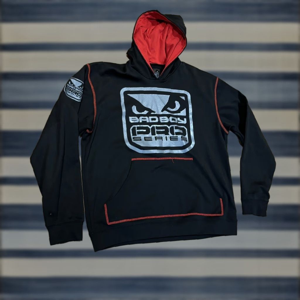Vintage Bad Boy Pro Series Y2K Hoodie Iconic MMA Memorabilia Black Red Mens Size M Size US M / EU 48-50 / 2 - 1 Thumbnail
