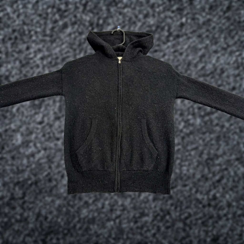 Vintage VINTAGE Amicale Hoodie Womens XS Black 100% Cashmere Full Zip Knit Sweater Basic Luxury Size XS / US 0-2 / IT 36-38 - 1 Thumbnail