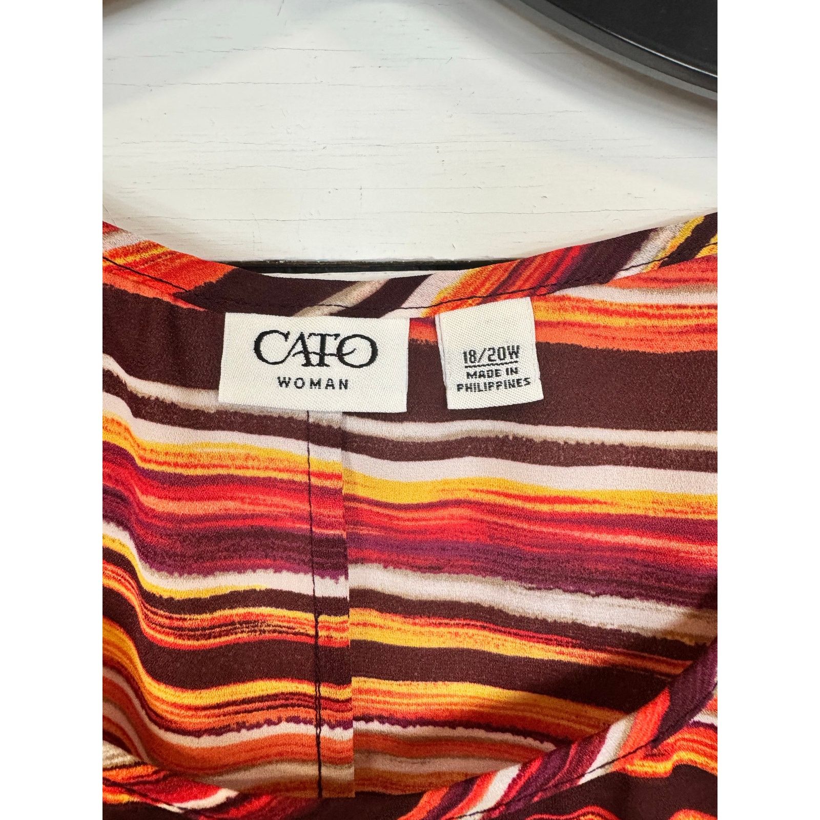 Other Cato Short Sleeve Blouse Women's Size 18/20W Size XXL / US 16-18 / IT 52-54 - 3 Thumbnail
