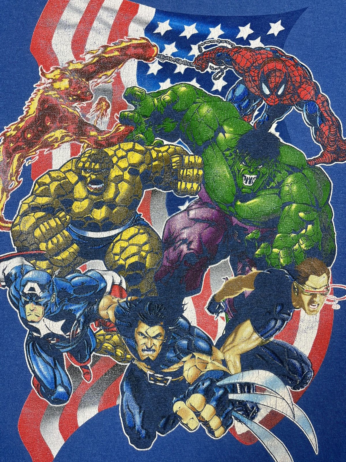 Marvel Comics × Vintage Vintage Marvel Comics All Heroes tee 00’s Size US L / EU 52-54 / 3 - 4 Thumbnail