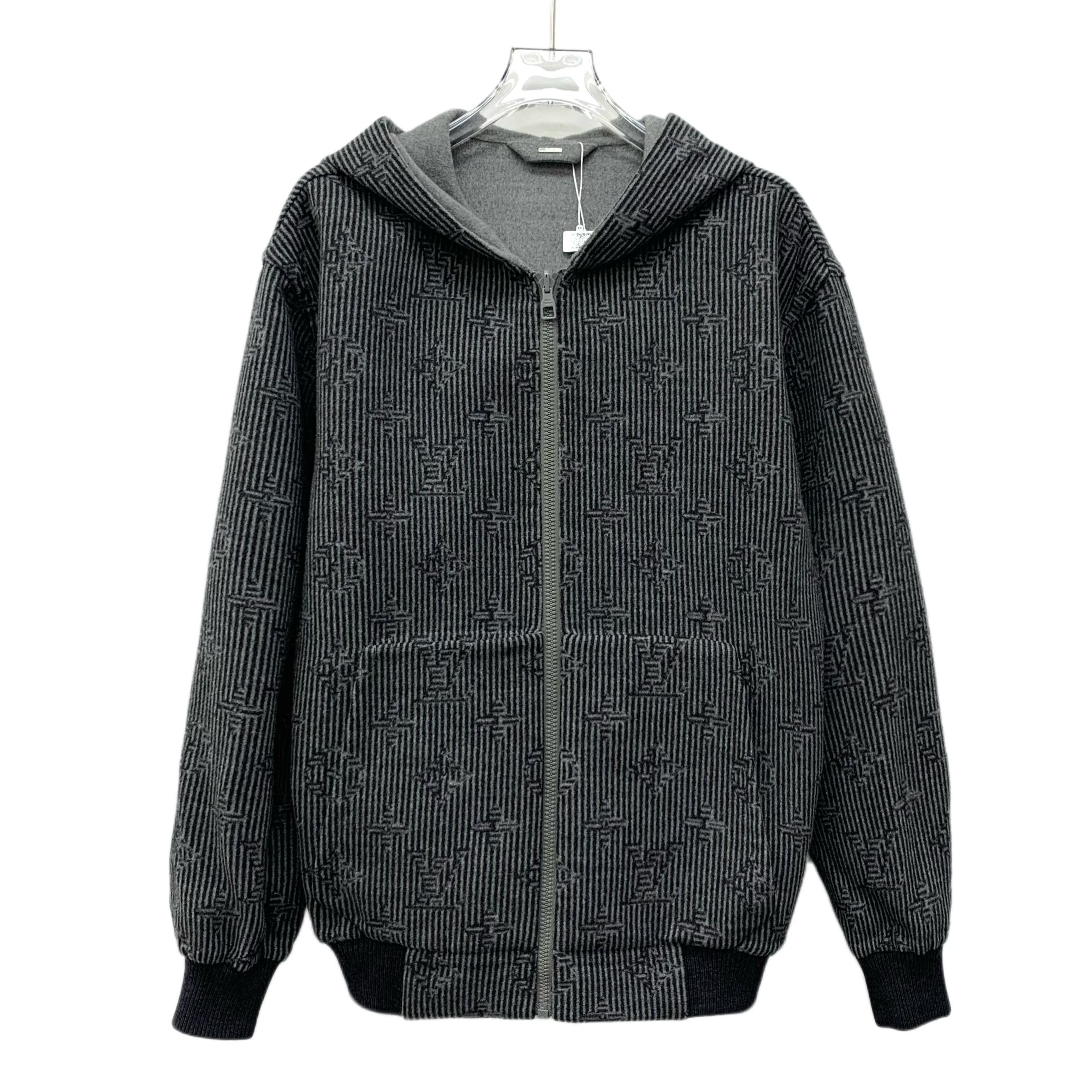 Louis Vuitton Louis Vuitton Embossed Wool Reversible Hoodie Grey (Size XS) Size XS / US 0-2 / IT 36-38 - 1 Thumbnail