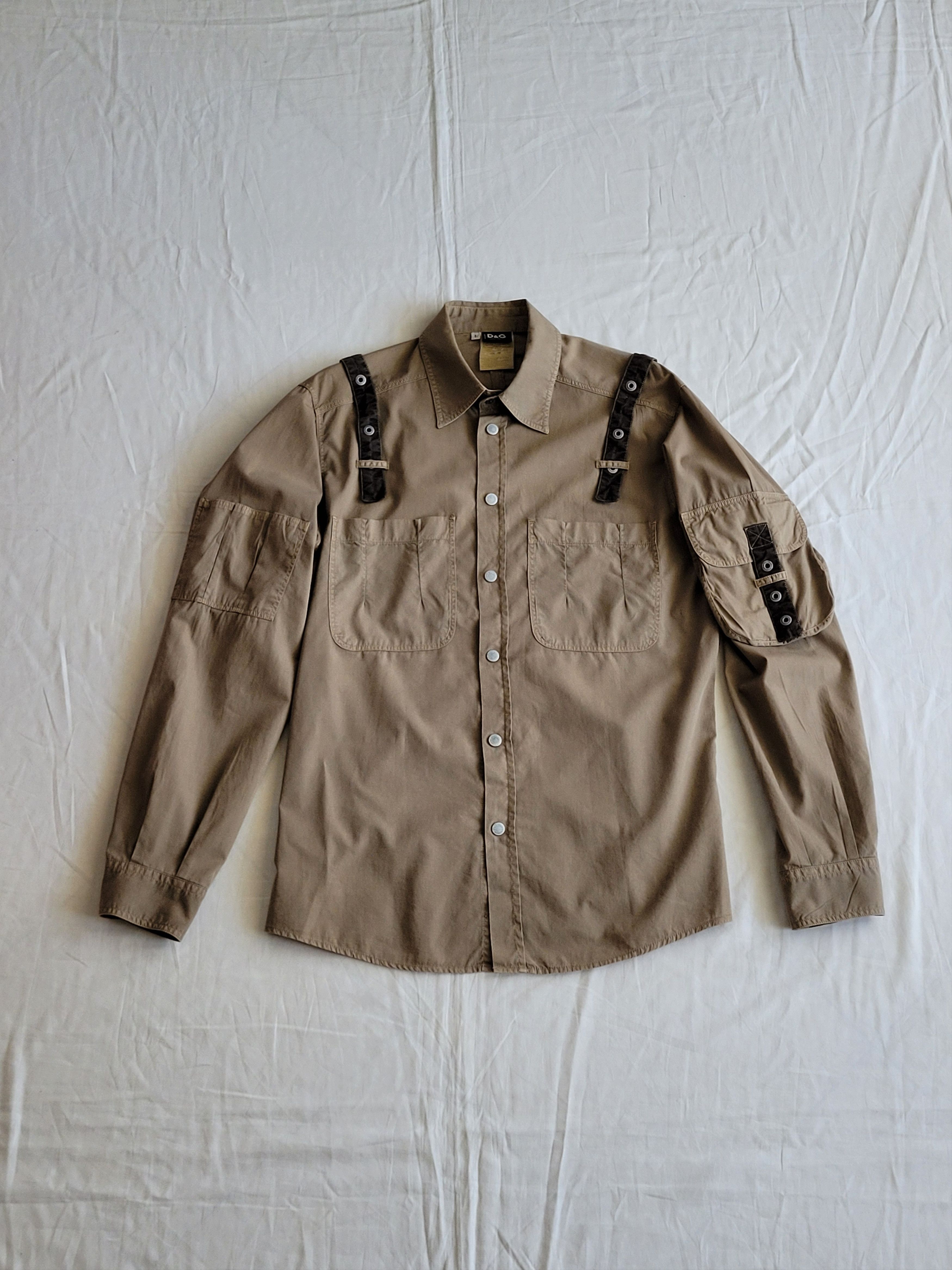 Dolce & Gabbana D&G 2003 rare cargo bondage military shirt Size US L / EU 52-54 / 3 - 1 Thumbnail