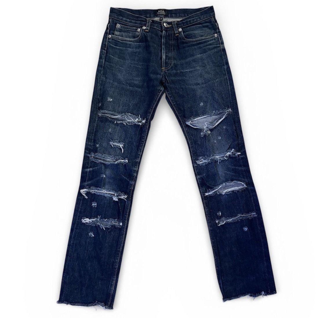 A.P.C. A.P.C. Petit Standard Jean Distressed Japanese Selvedge Size US 27 - 1 Thumbnail