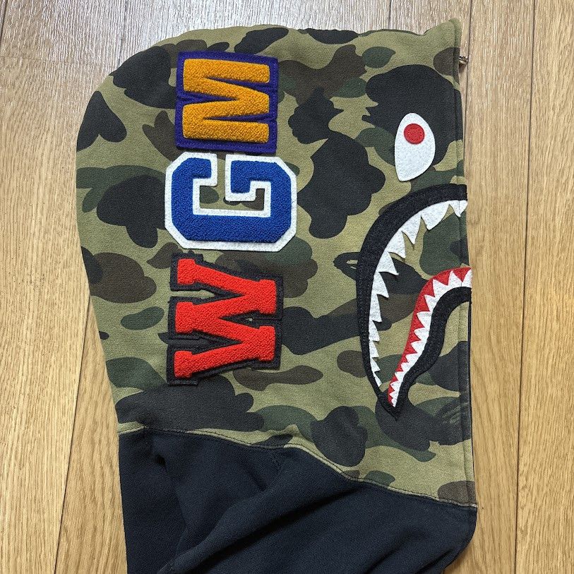 Bape bape bathing ape 1st camo green black shark full zip hoodie Size US XL / EU 56 / 4 - 5 Thumbnail