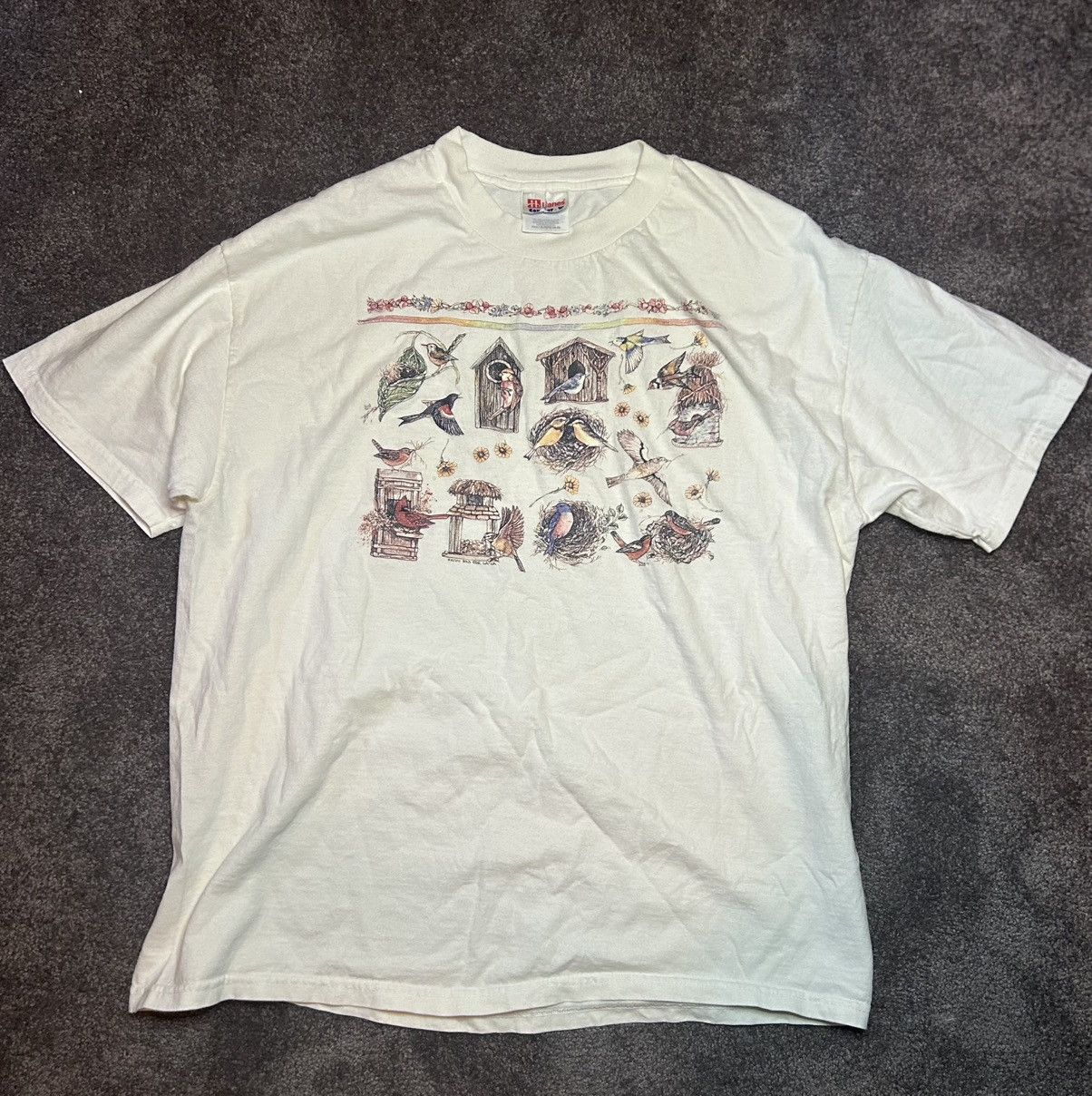 Hanes 90s vintage, wild side single stitch, white T Size US XL / EU 56 / 4 - 1 Thumbnail