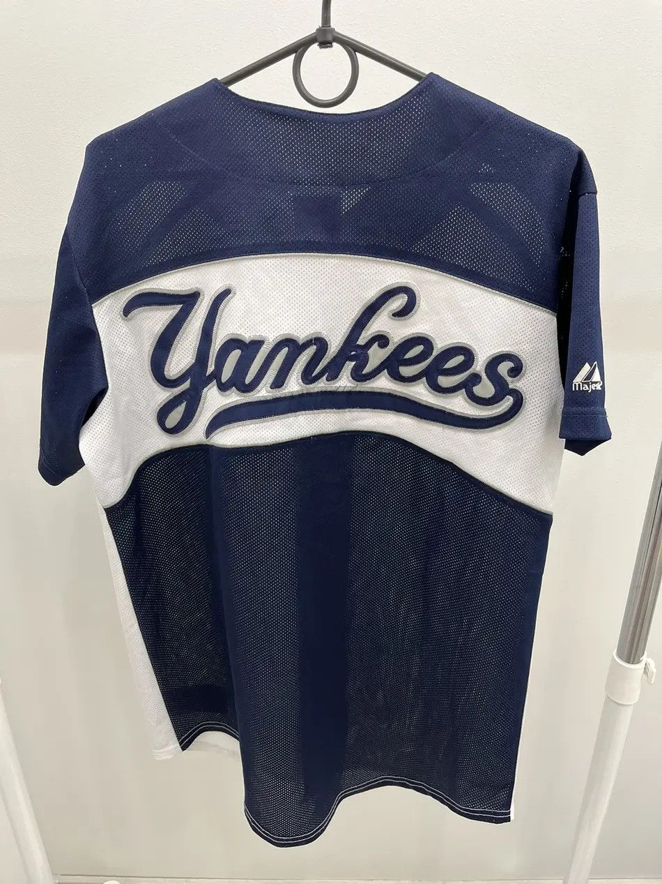 New York Yankees Vintage 90s Majestic New York Yankees Jersey Shirt Size US L / EU 52-54 / 3 - 3 Thumbnail