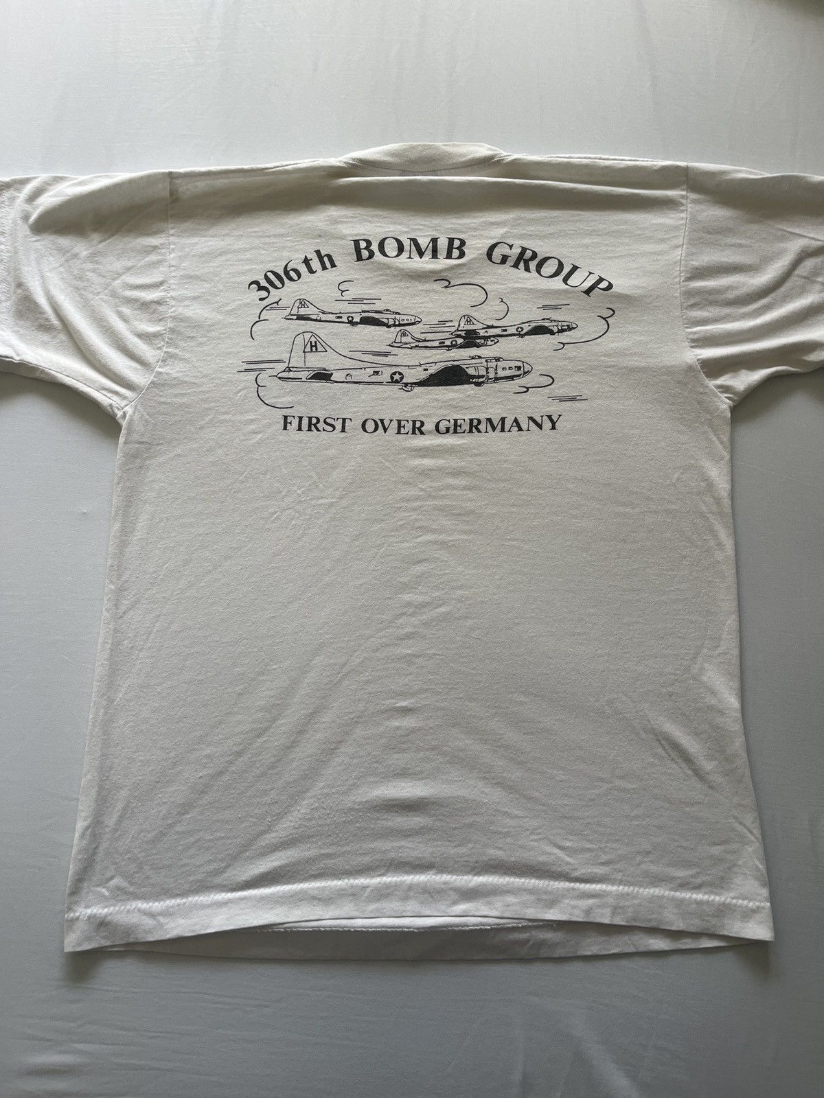 Vintage 1990 369 Bombardment Squadron First Over Germany Tee Size US L / EU 52-54 / 3 - 3 Thumbnail