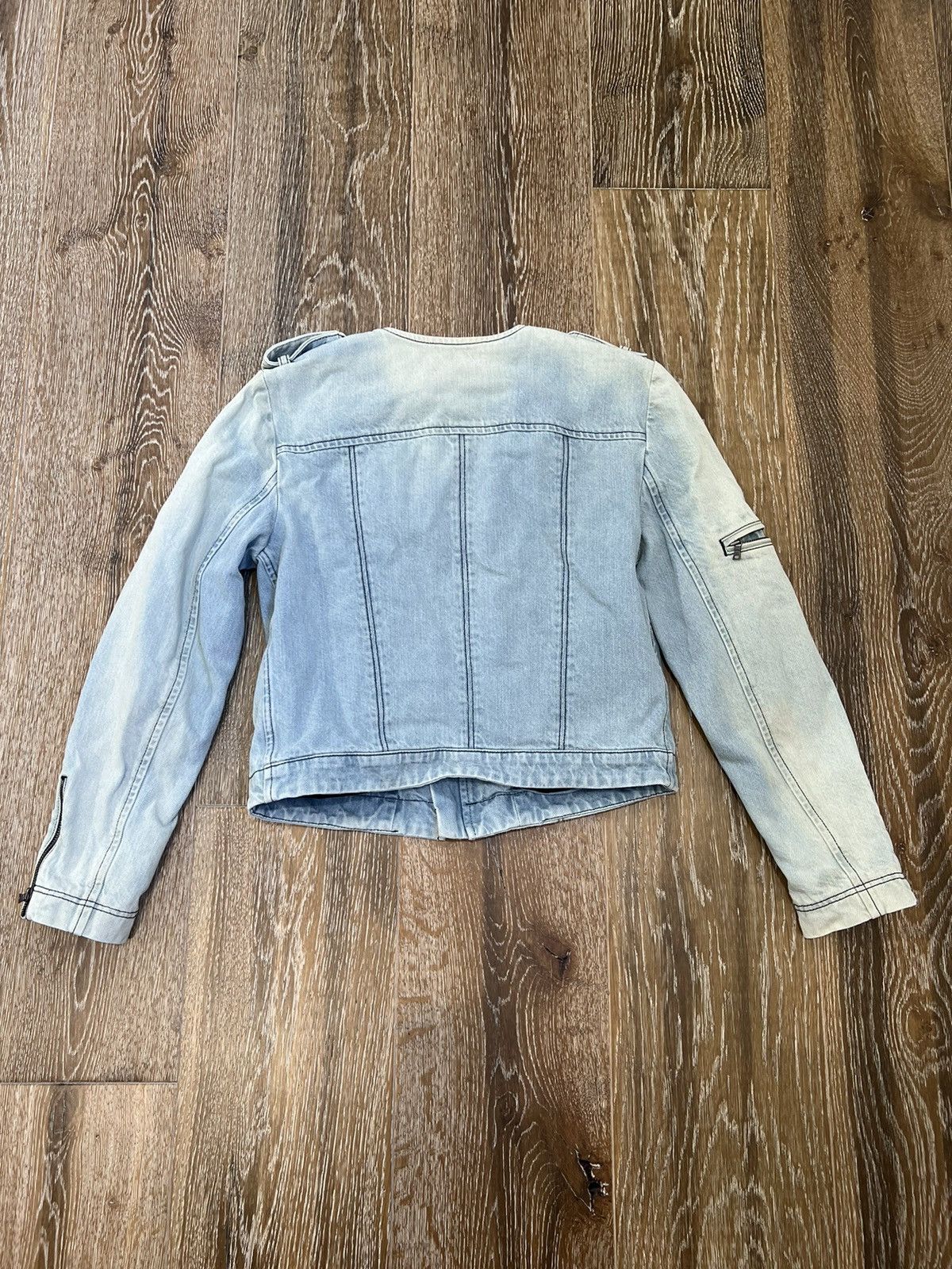 Alice + Olivia Alice + Olivia Denim biker jacket Size S / US 4 / IT 40 - 2 Thumbnail