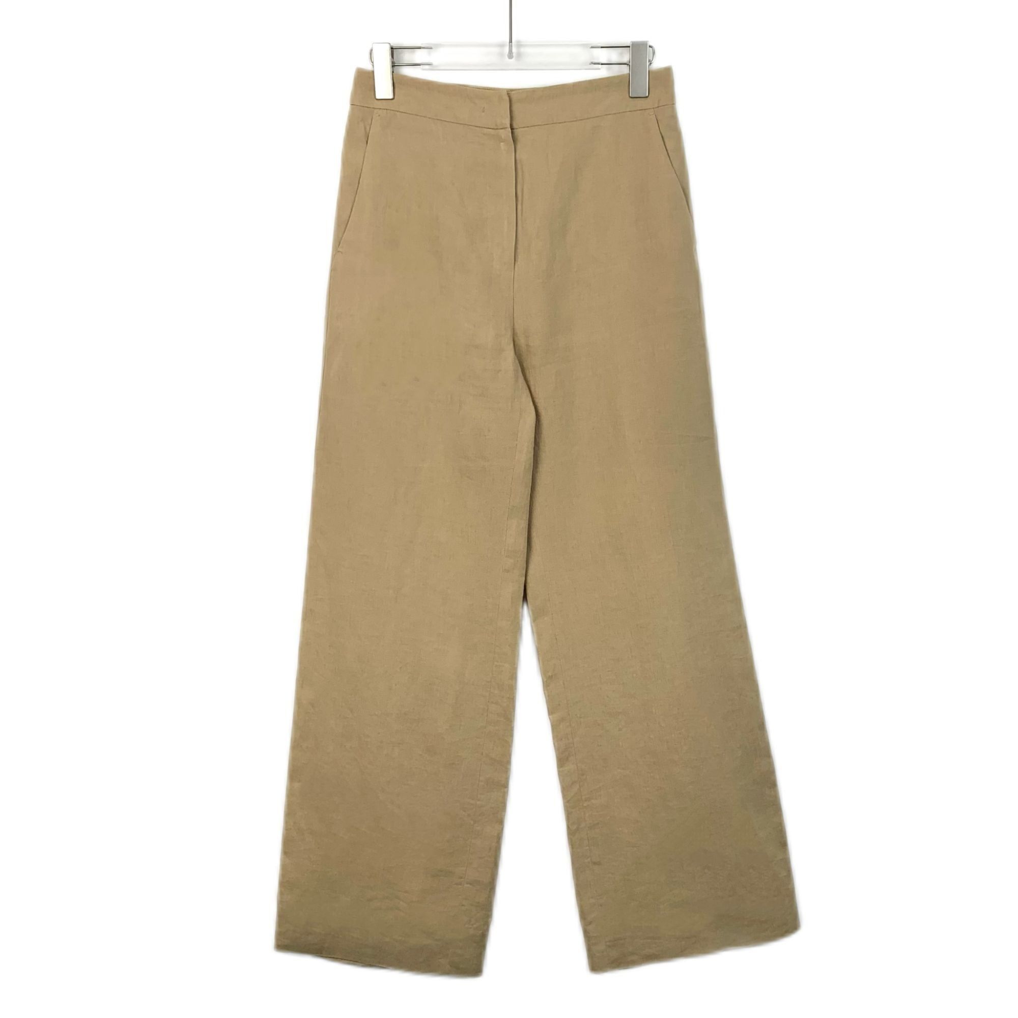 Max Mara Maxmara Wide-Leg Brown Linen Pants 42 Made In Italy Luxuriou Size 42" / US 20 - 1 Thumbnail