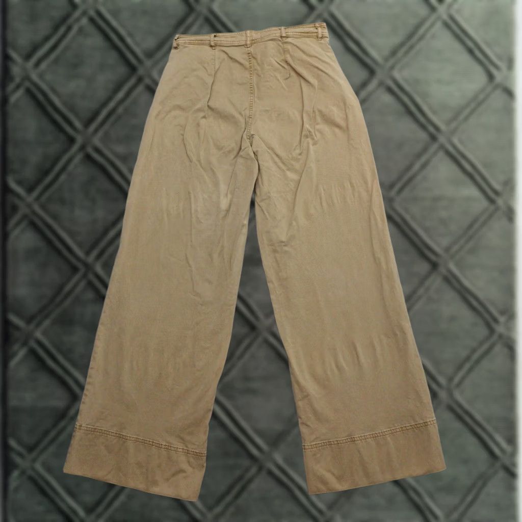 Everlane Everlane Jeans Womens 8 Wide-Leg Khaki Baggy Fit Button Fly 100% Linen Beige Chinos Pants Size 30" / US 8 / IT 44 - 1 Thumbnail