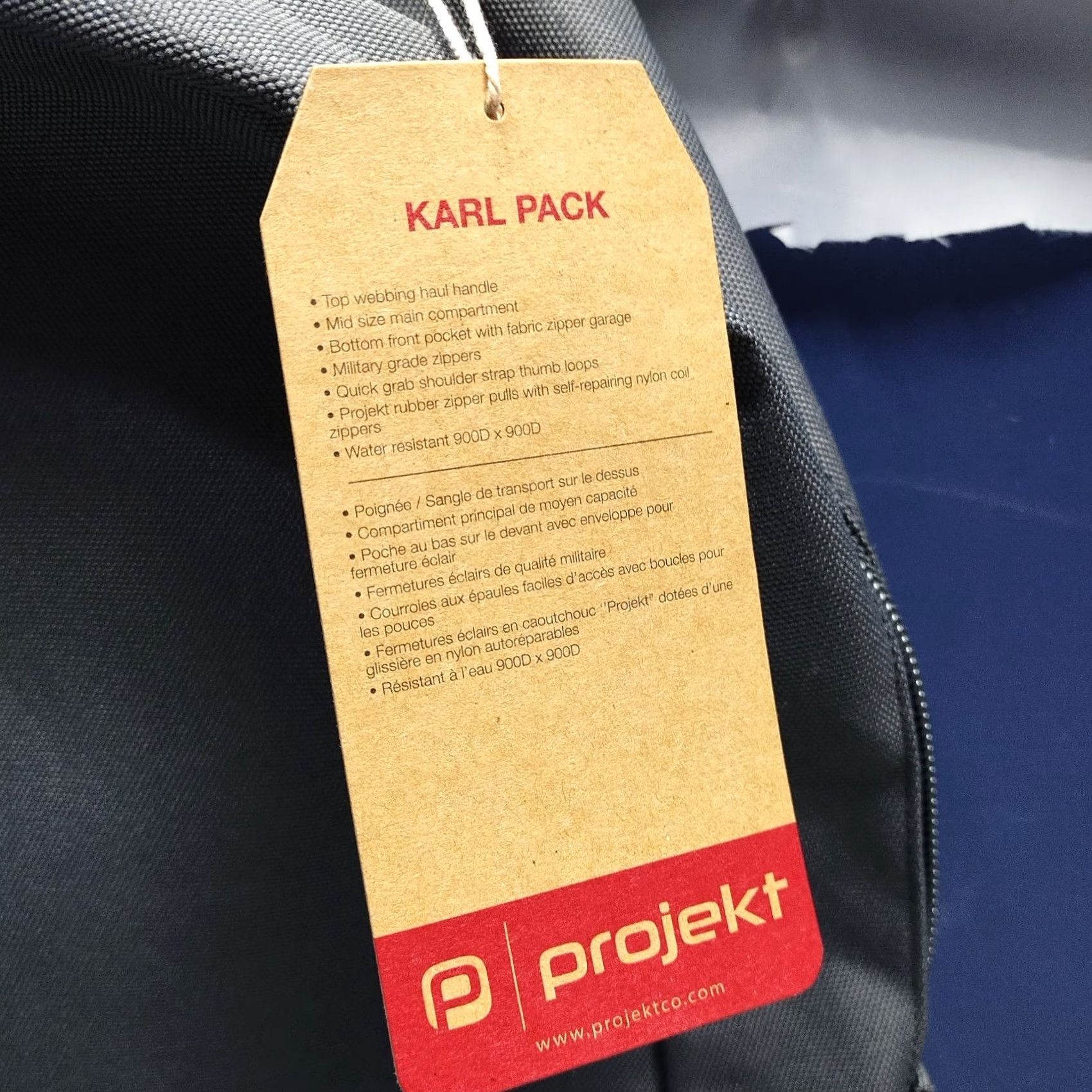 Y/Project Projekt Karl Unisex Backpack Green Gray Canvas Adjustable Straps Water Resistant Medium Color Green & Gray Backpack Unisex Adults Mens Womens Size ONE SIZE - 4 Thumbnail