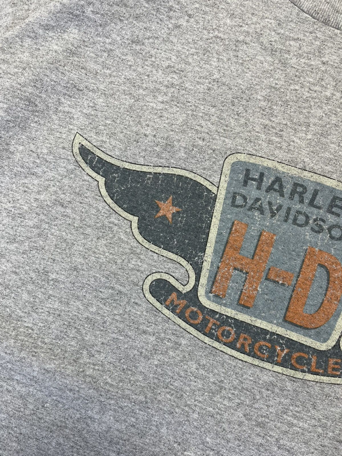 Harley Davidson × Vintage Vintage 90s Harley Davidson graphic heather grey tee Size US XXL / EU 58 / 5 - 5 Thumbnail