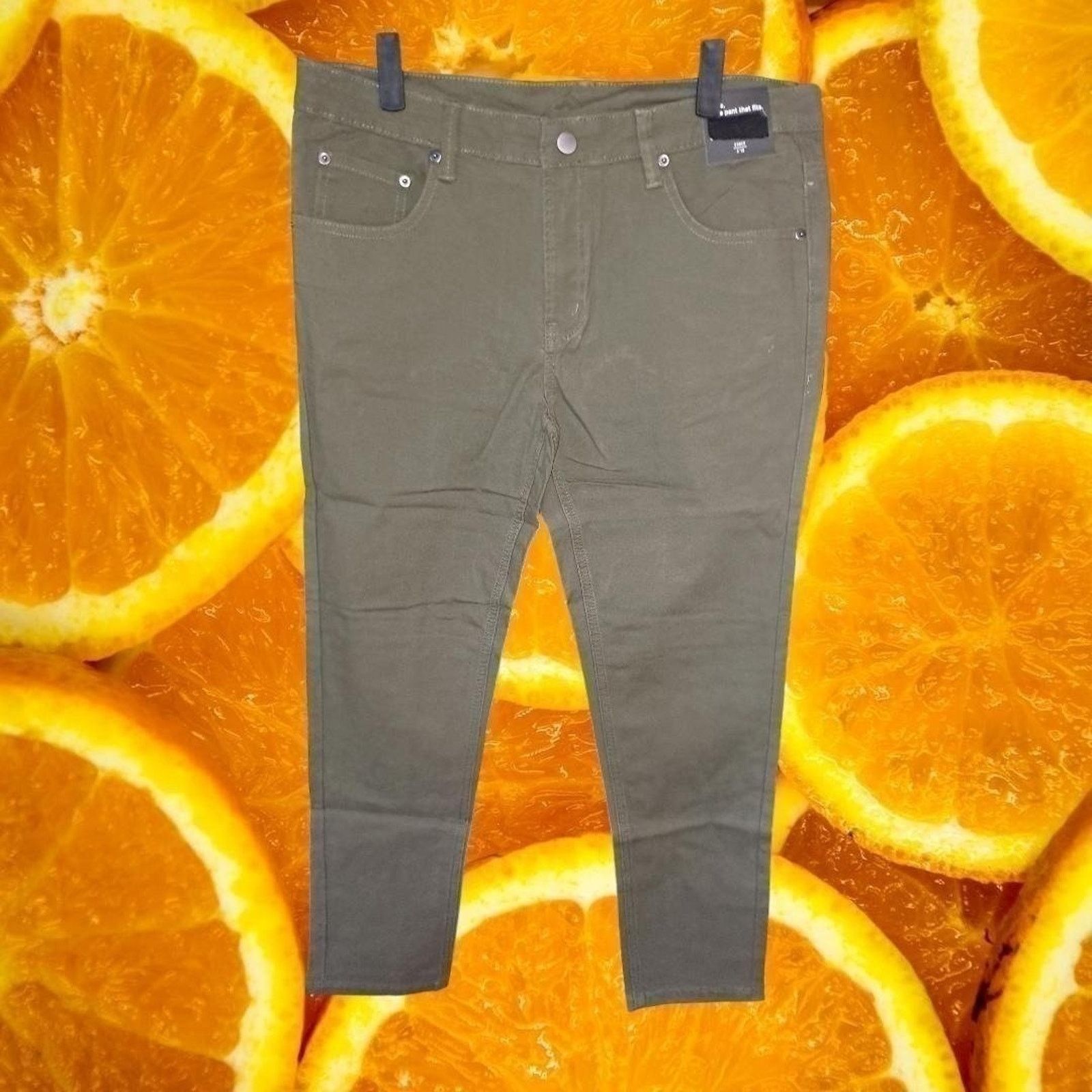 Other Under 510 Olive Green Casual Canvas Pants 34x25 Size US 34 / EU 50 - 2 Thumbnail